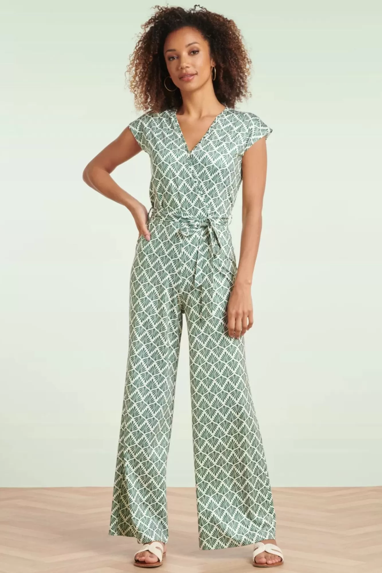 Online Smashed Lemon Adeline Jumpsuit In Armeegrun Und Off White