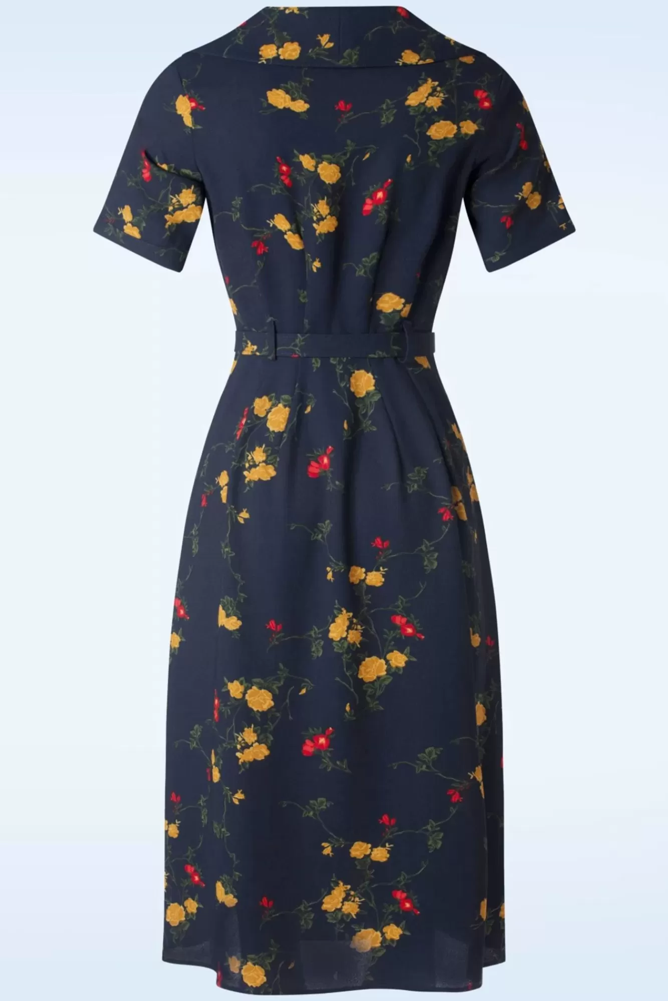 Discount Collectif Clothing Alberta Bloom Floral Kleid In Marineblau