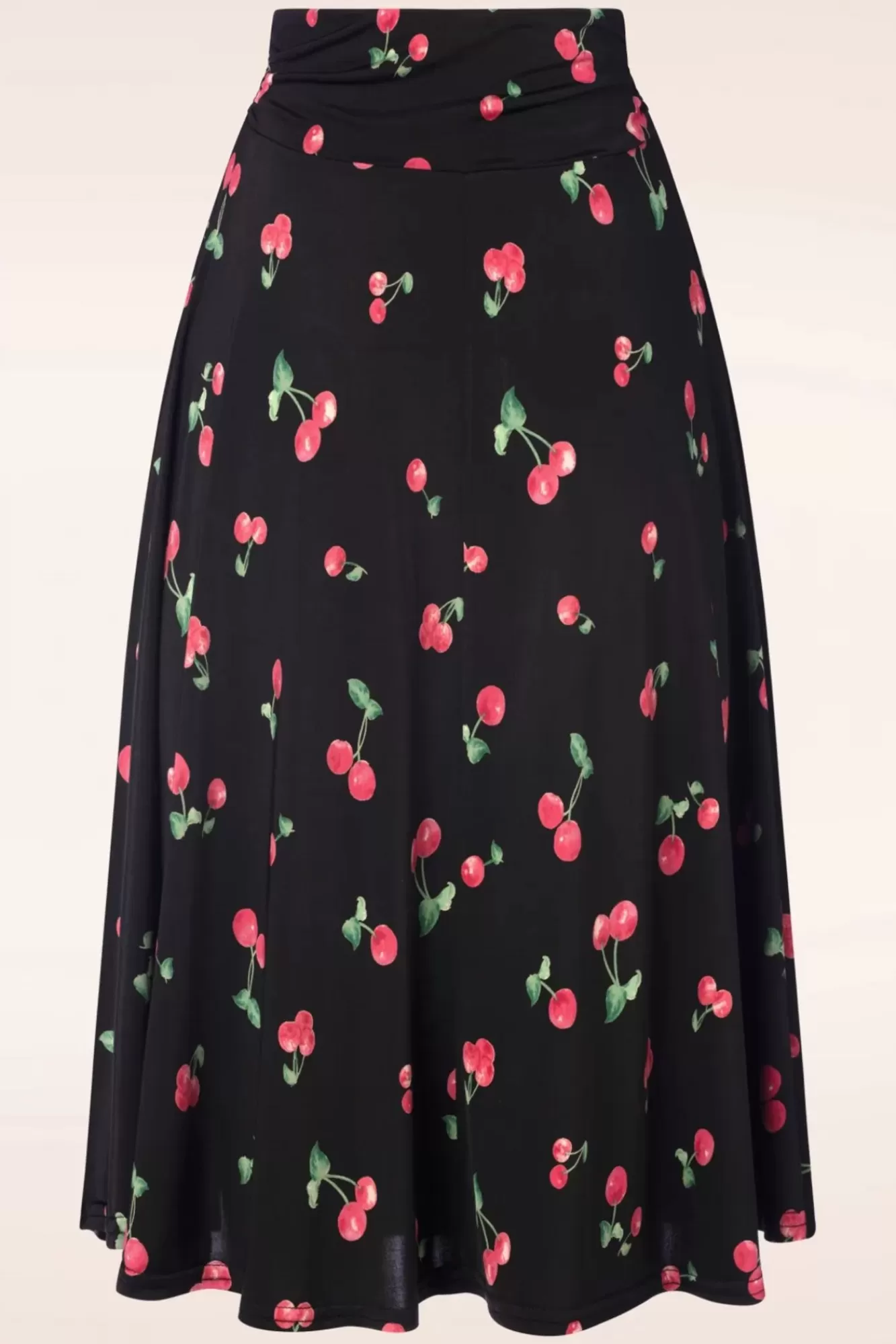 Clearance Vintage Chic for Topvintage Ally Cherry Print Swing Rock In Schwarz