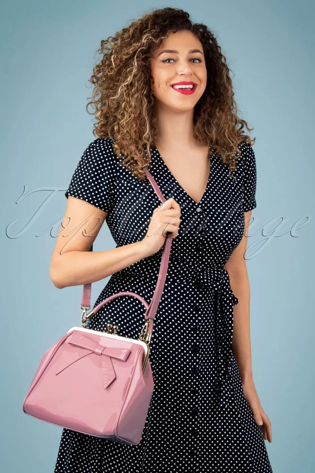 Best Banned Retro Amerikanische Vintage Lacktasche In Pink
