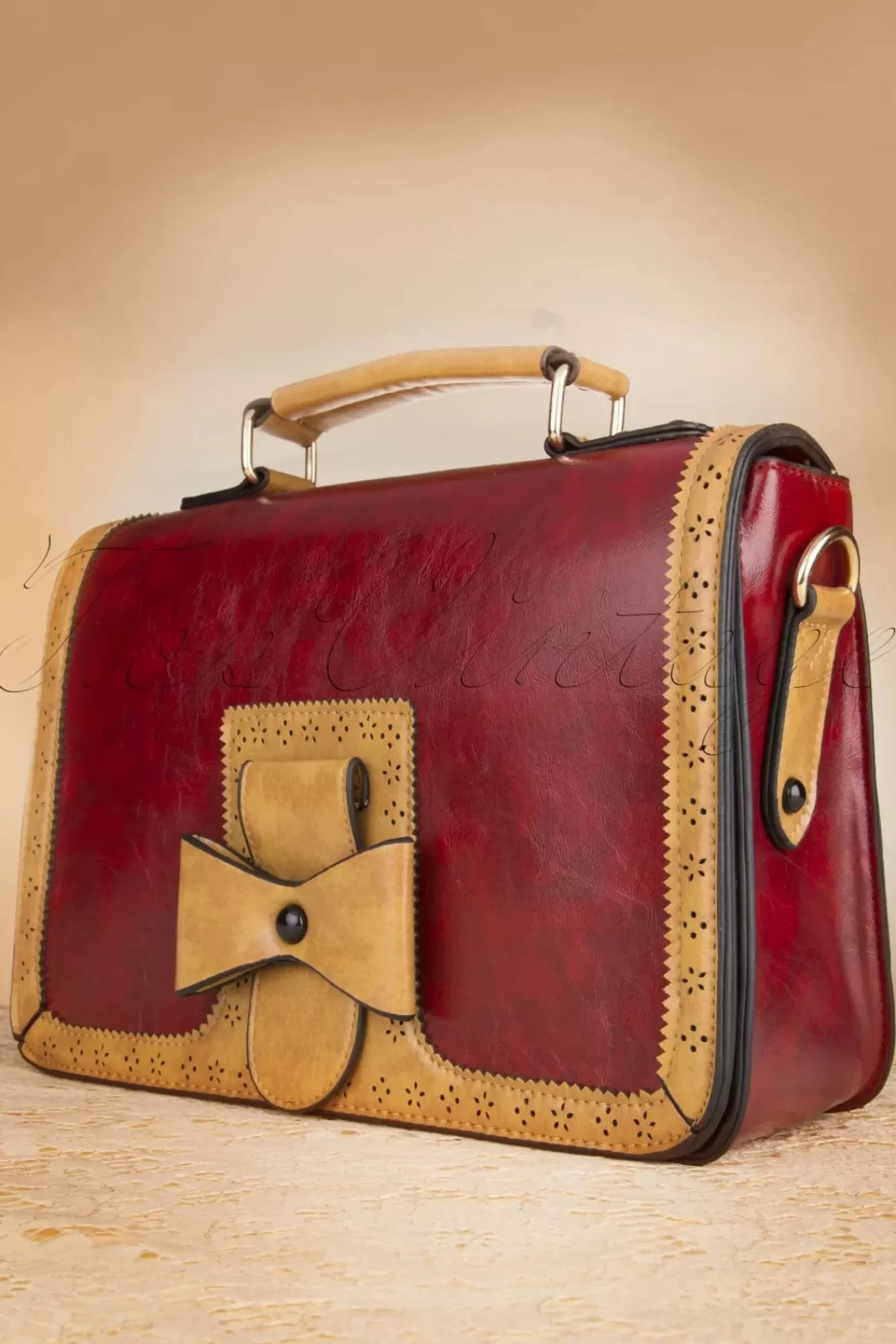 New Banned Retro Antike Handtasche In Rot