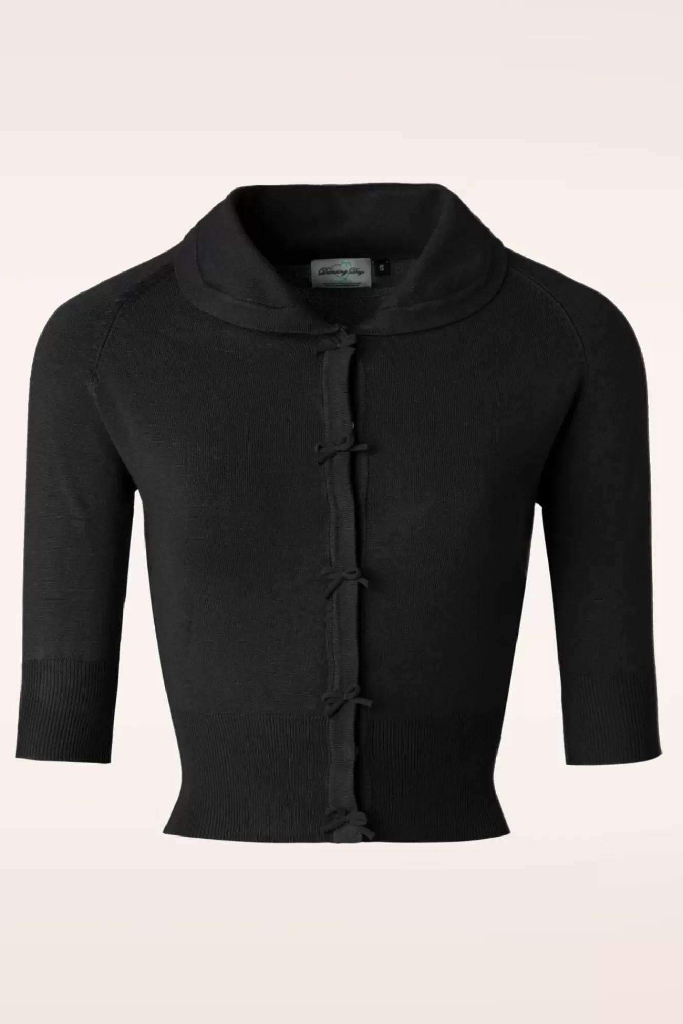 Shop Banned Retro April Bow Cardigan In Schwarz