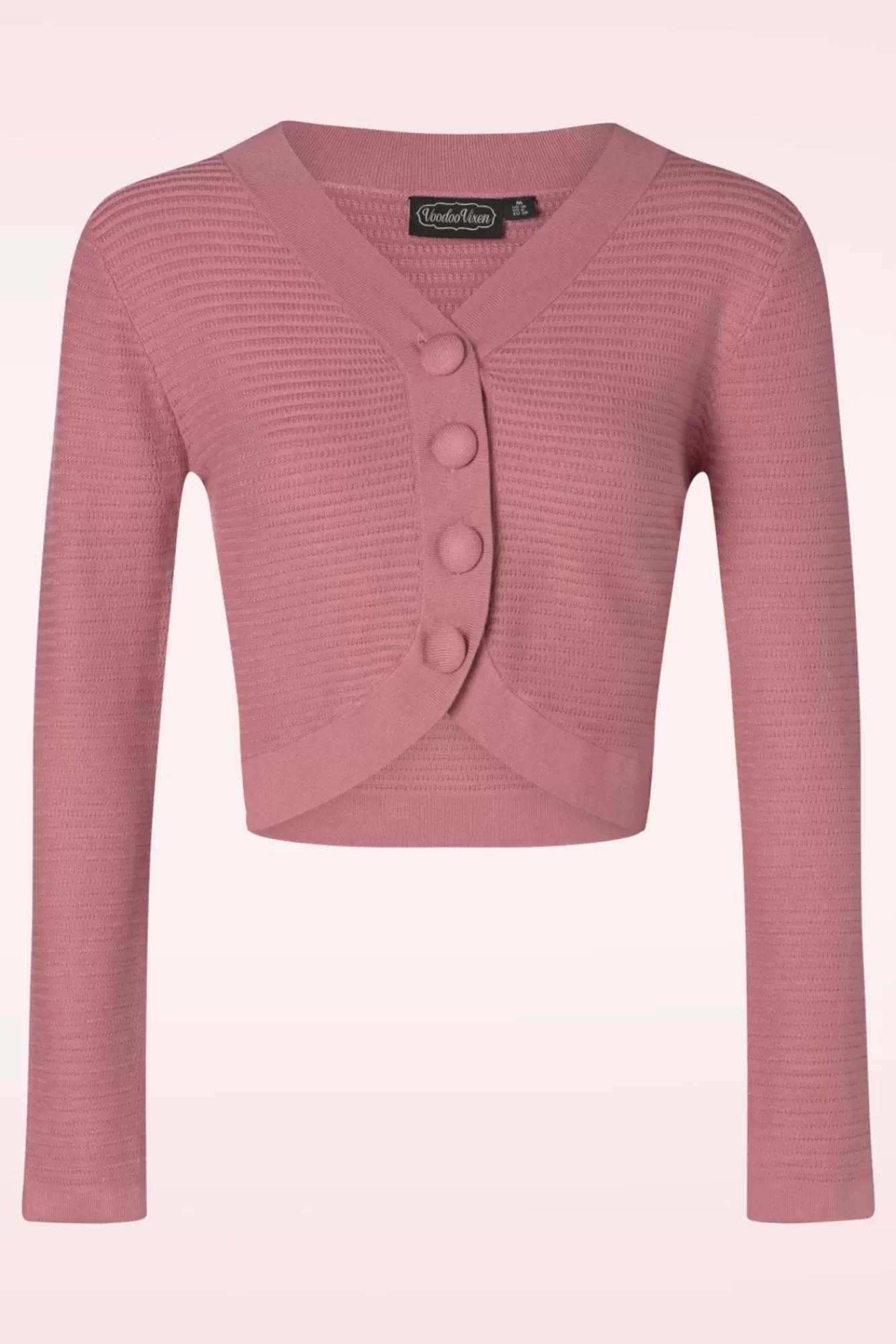 Sale Vixen Ariane Textured Knie Crop Strickjacke In Pink