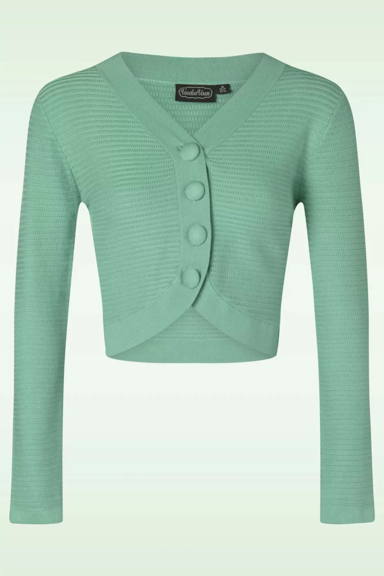 Best Vixen Ariane Textured Strick Crop Strickjacke In Mint