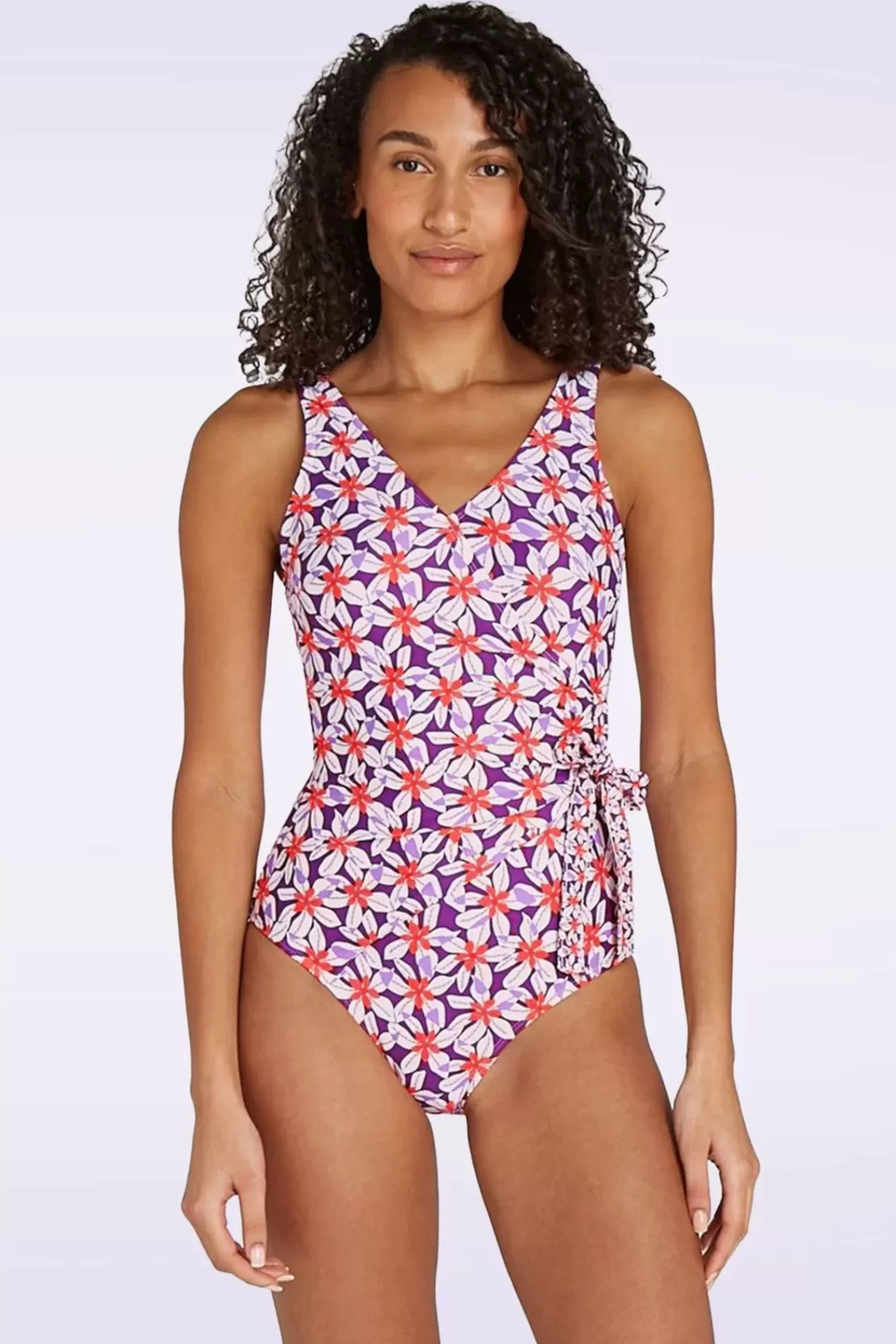 Cheap TC Beach Badeanzug Mit V-Ausschnitt Und Sommerblumen