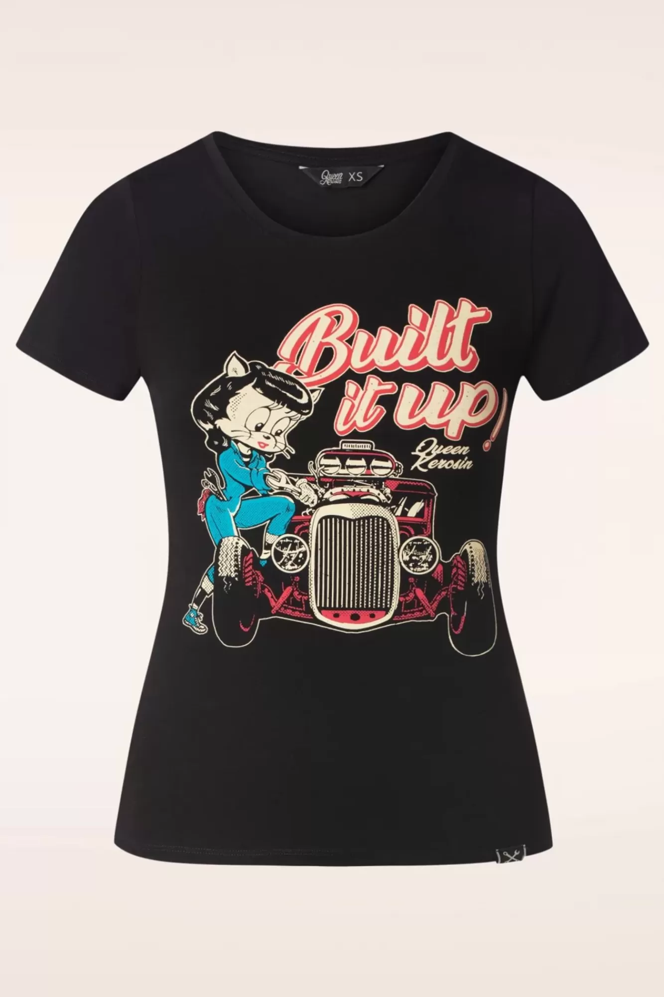 Online Queen Kerosin Build It Up T-Shirt In Schwarz