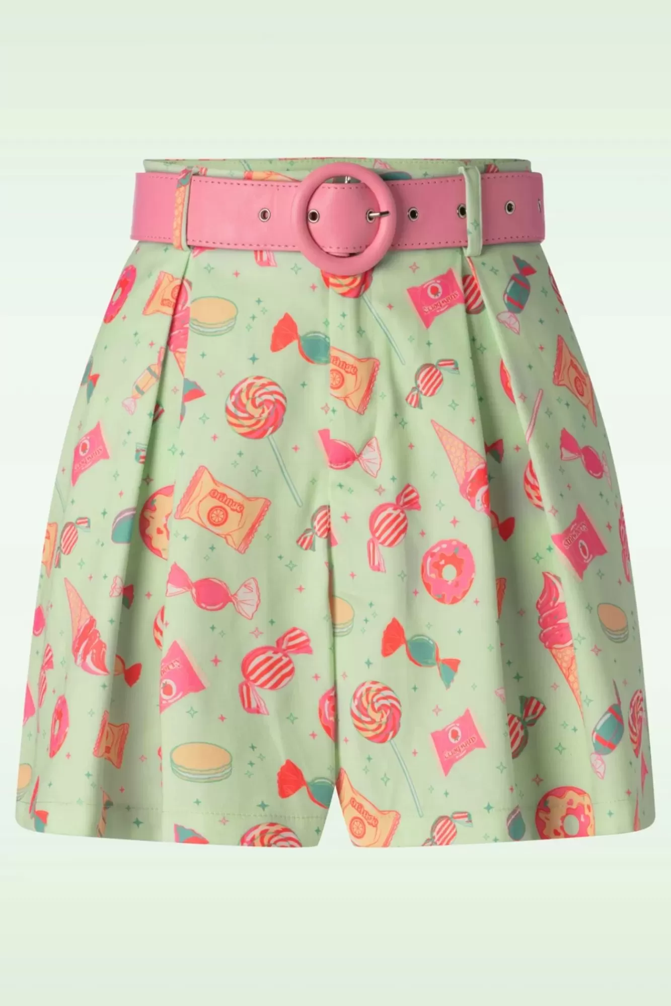 Store Vixen Candy Shorts Mit Gürtel In Mint