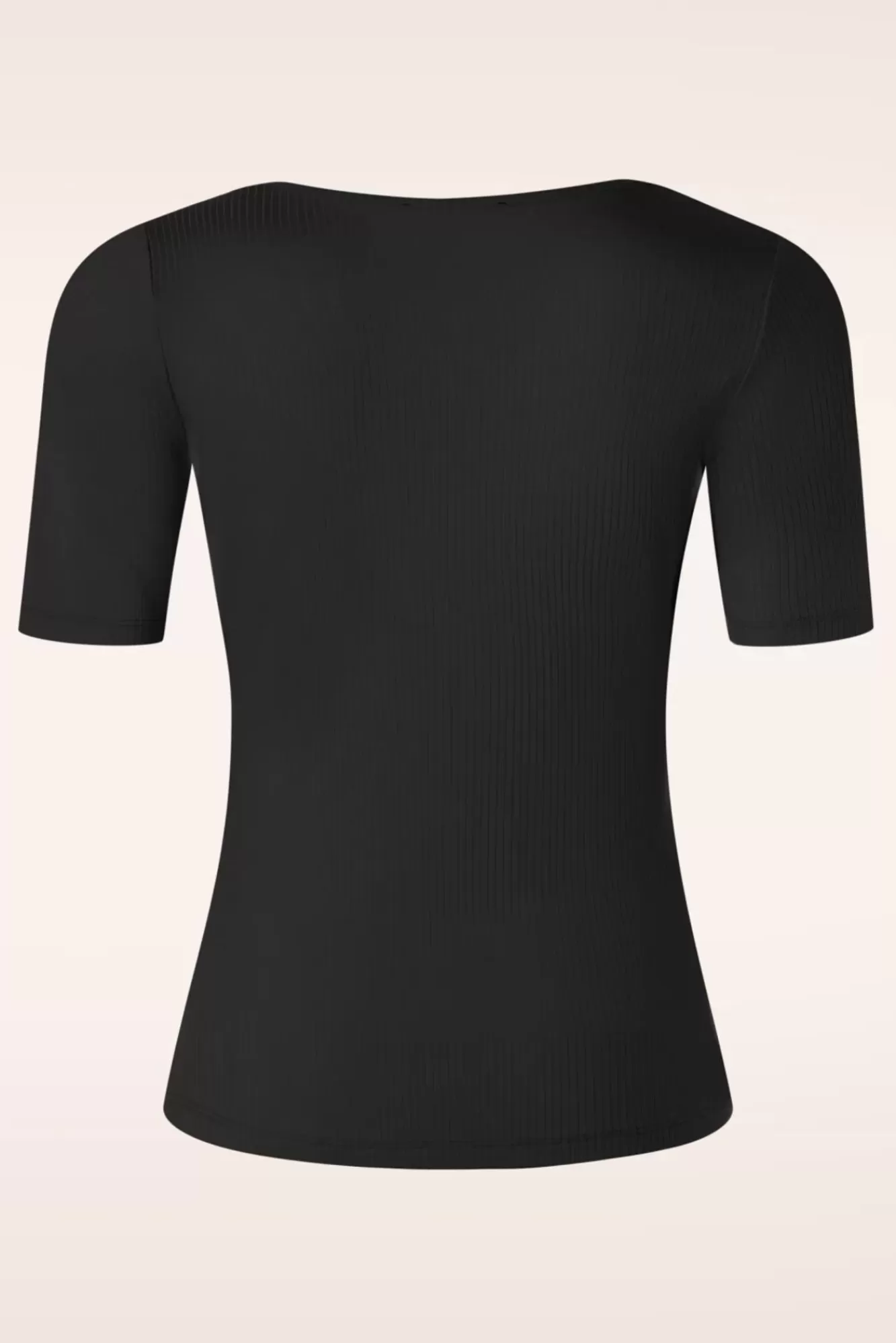 New King Louie Carice Uni Rib Top In Schwarz