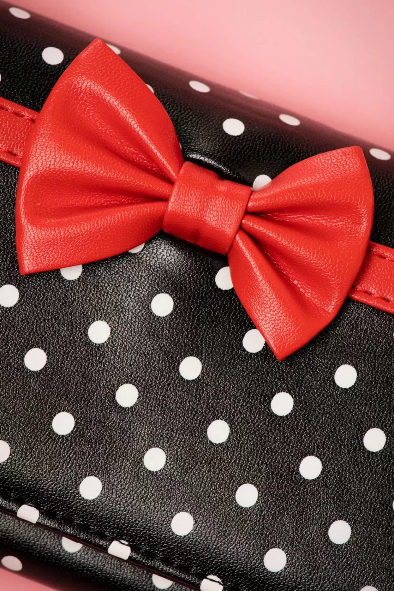 Store Banned Retro Carla Bow Polka Geldborse In Schwarz Und Rot