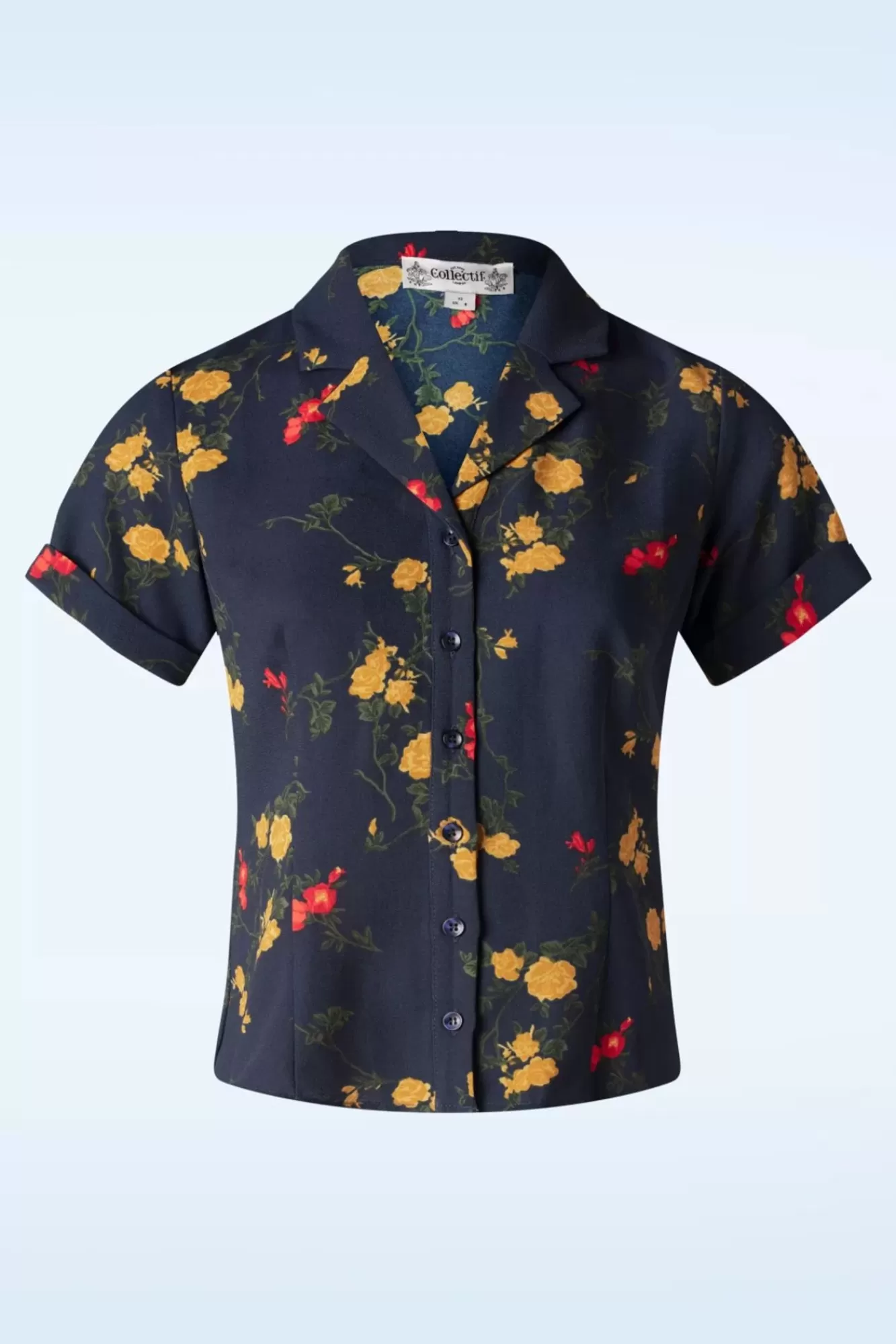 Flash Sale Collectif Clothing Caterina Bloom Shirt In Marineblau