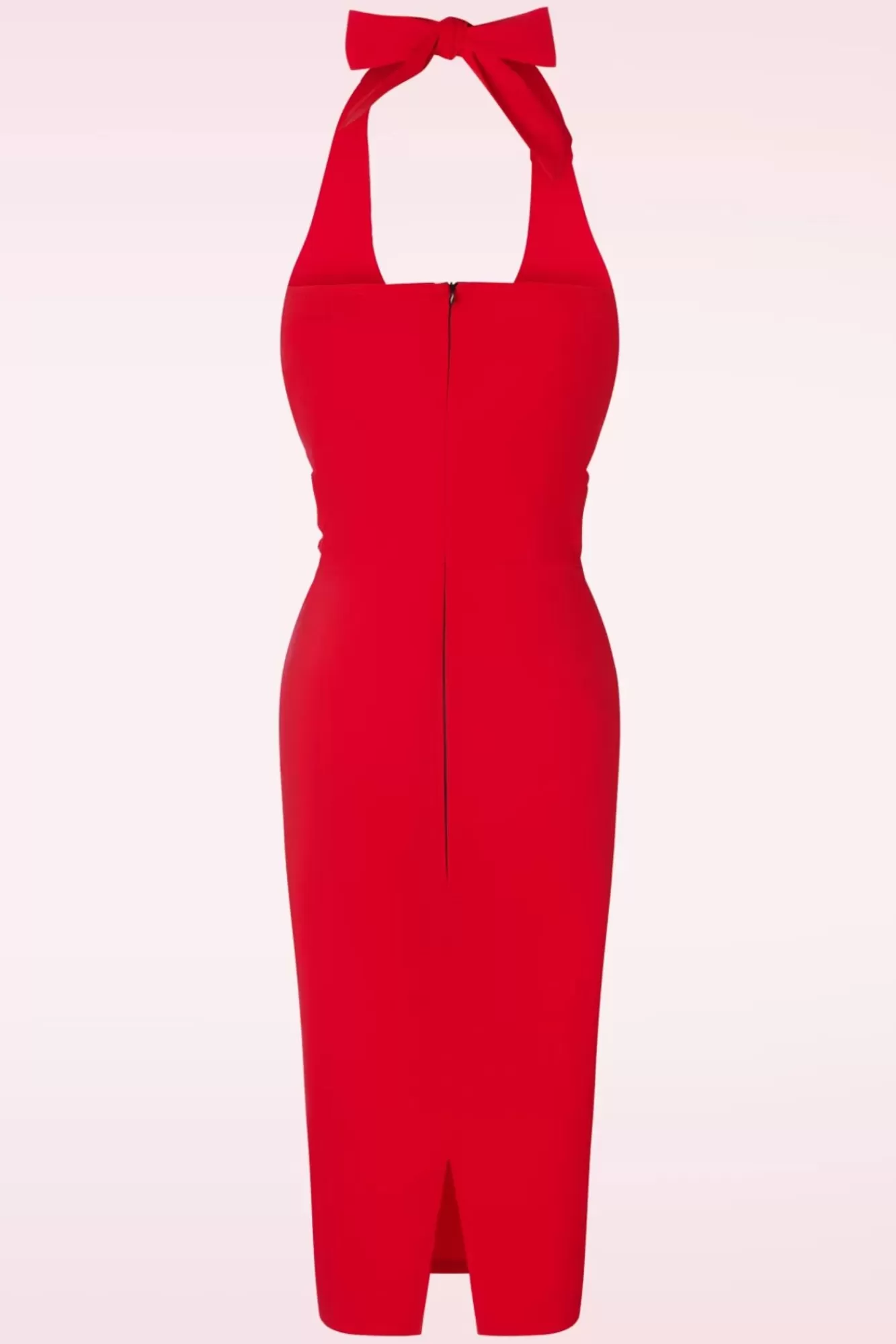 Hot Vintage Chic for Topvintage Cher Halter Pencil Dress In Red