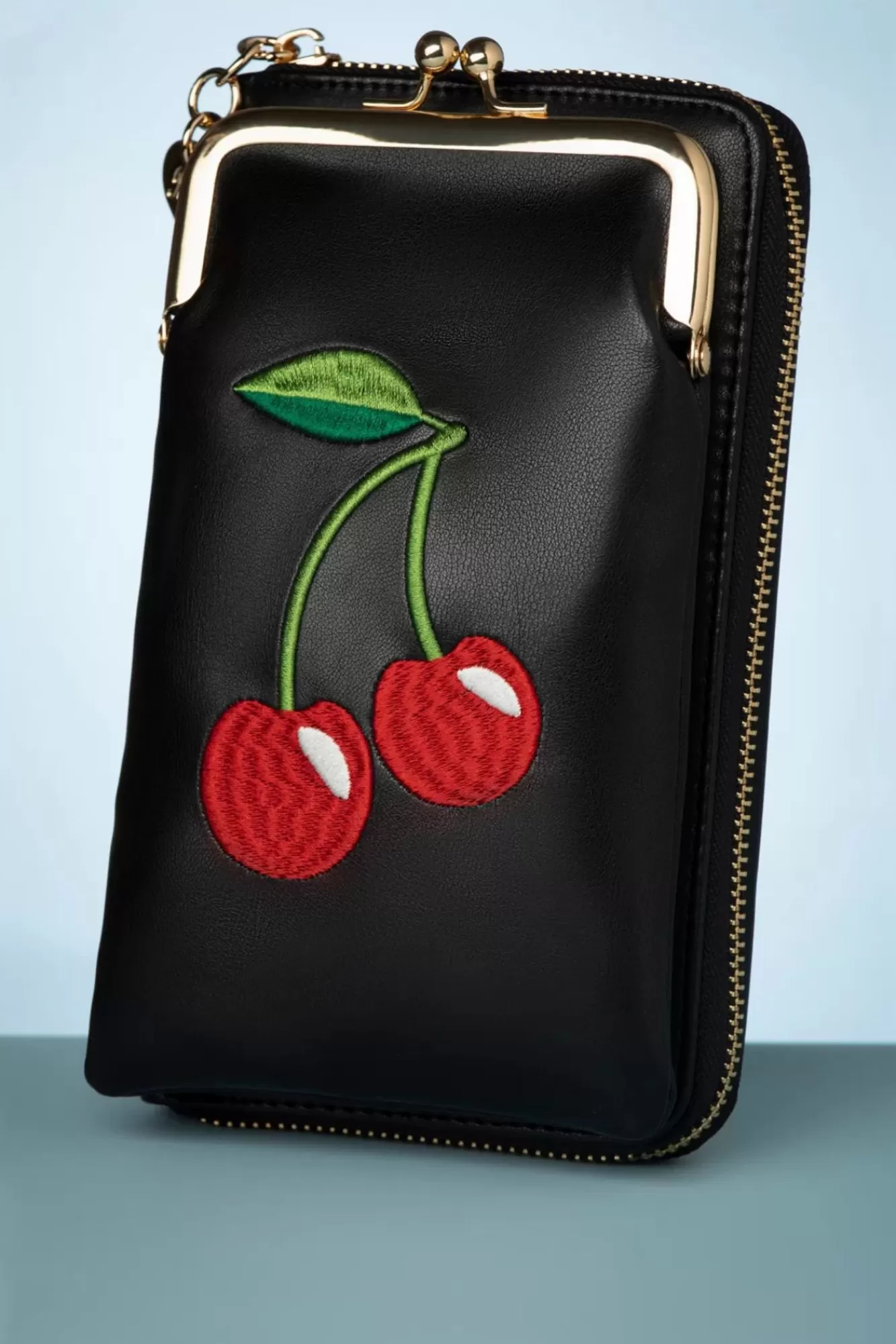 Hot Banned Retro Cherry Pie Body Phone Tasche In Schwarz