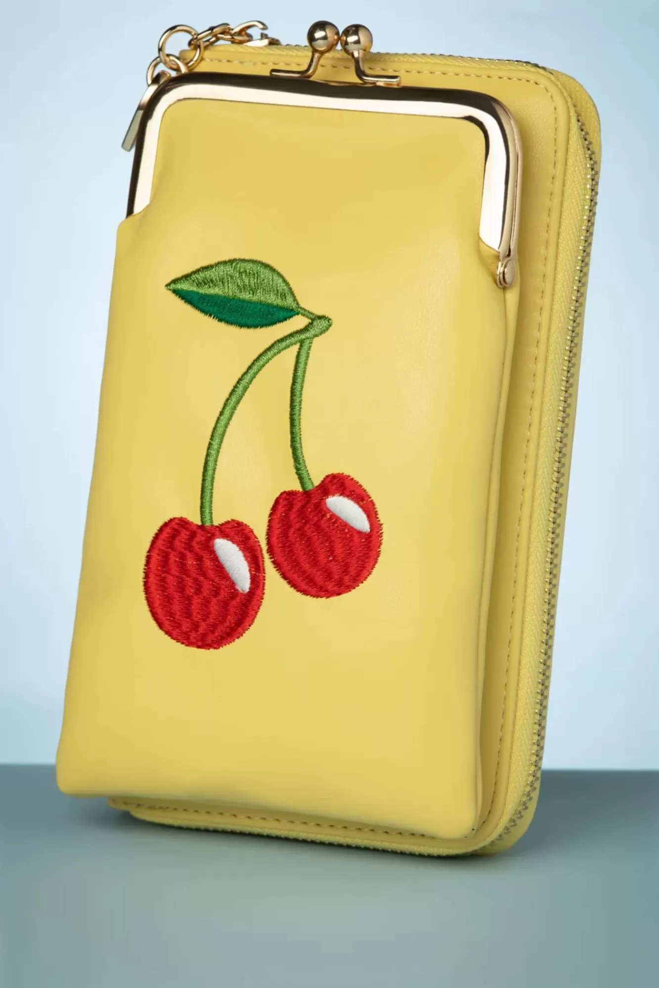 Flash Sale Banned Retro Cherry Pie Handytasche In Gelb