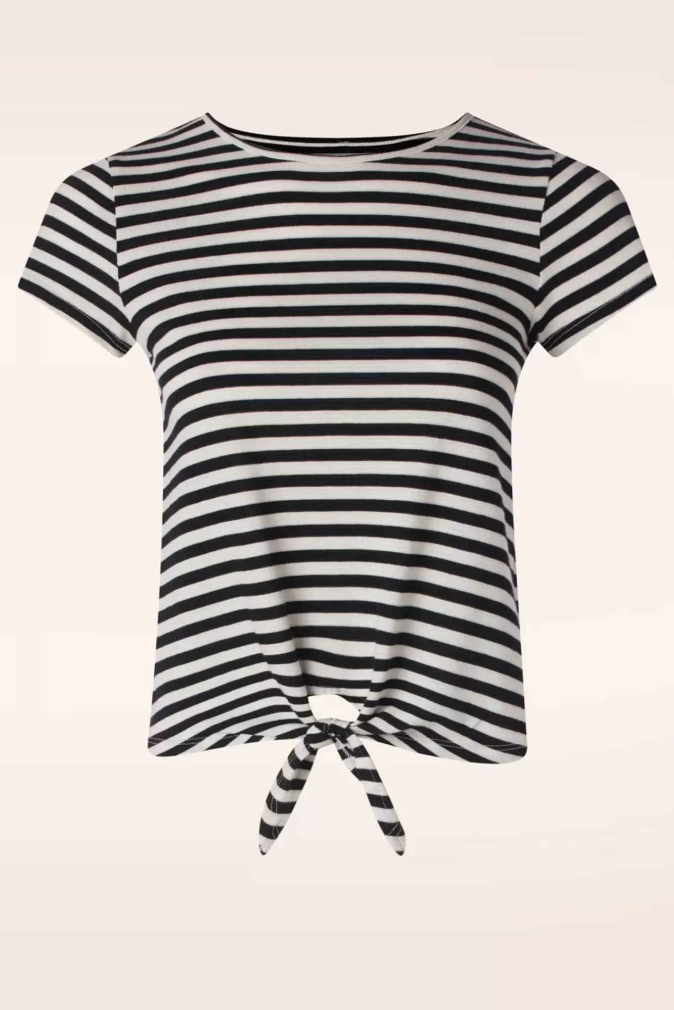 Fashion King Louie Chopito Stripe Knot T-Shirt In Schwarz