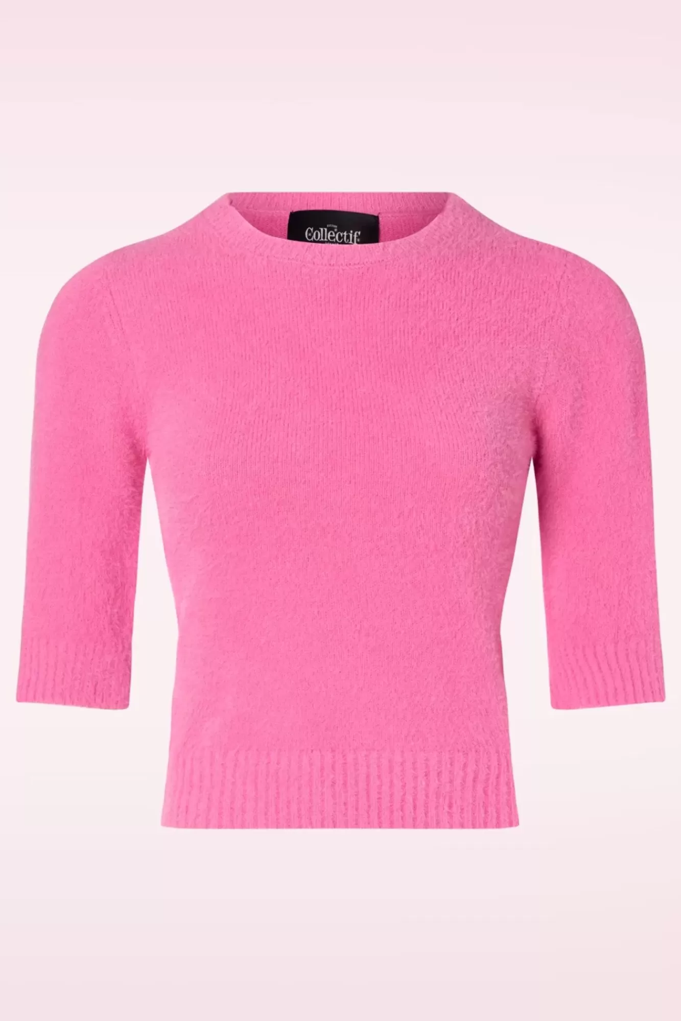 Best Collectif Clothing Chrissie Fluffy Strickoberteil In Pink