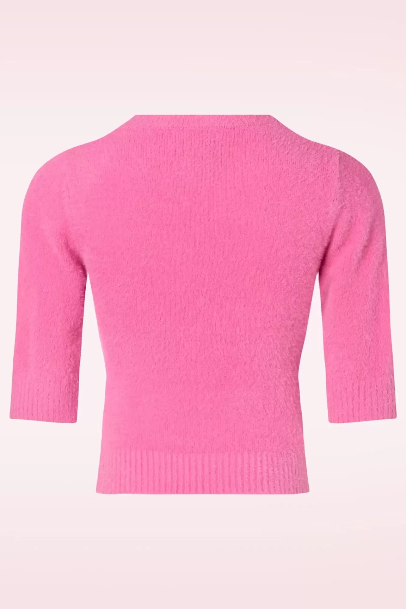 Best Collectif Clothing Chrissie Fluffy Strickoberteil In Pink