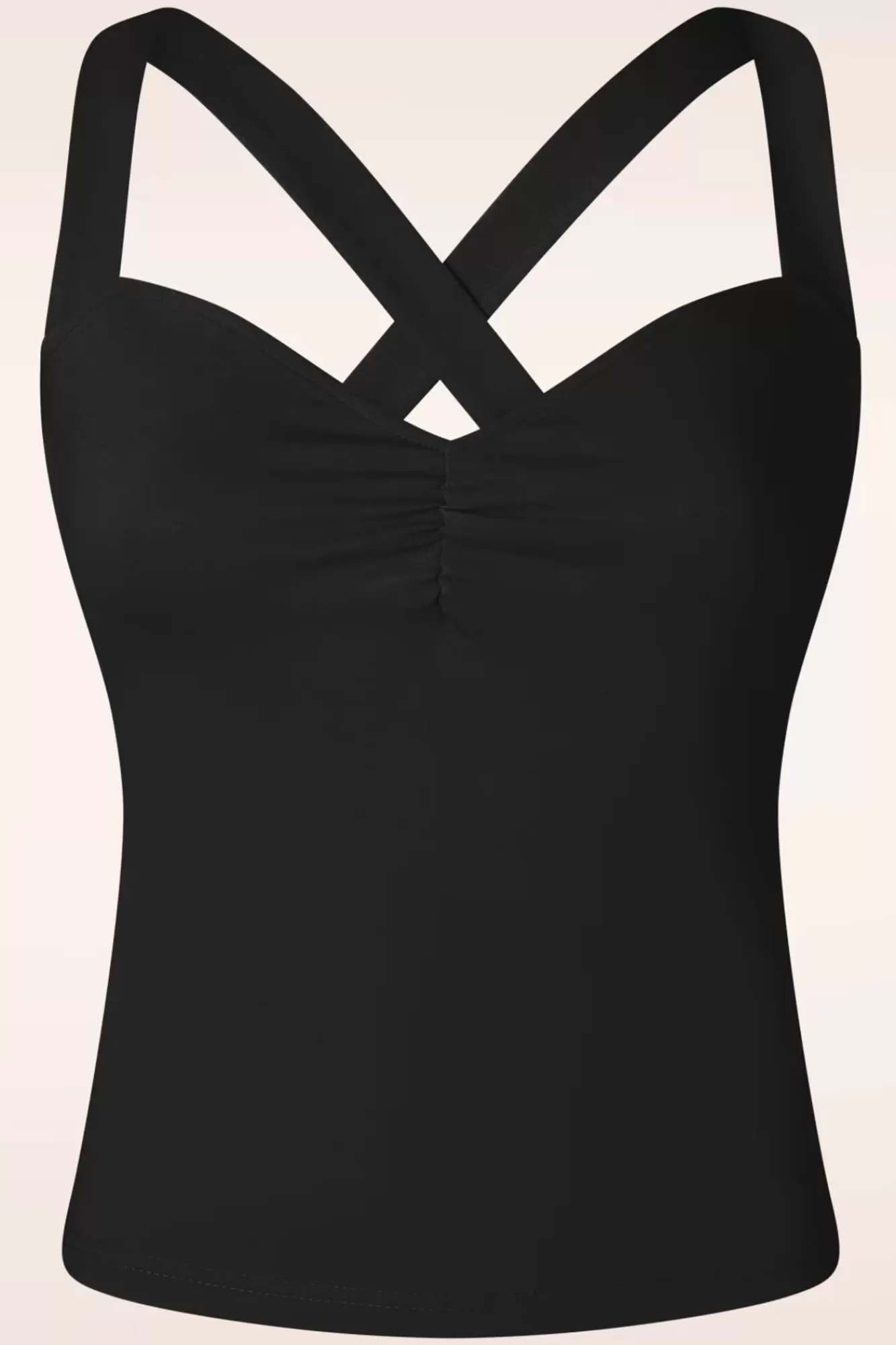 New Vixen Cindy Cross Back Top In Schwarz