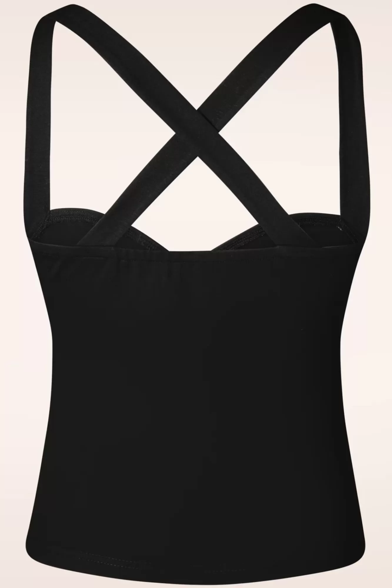 New Vixen Cindy Cross Back Top In Schwarz