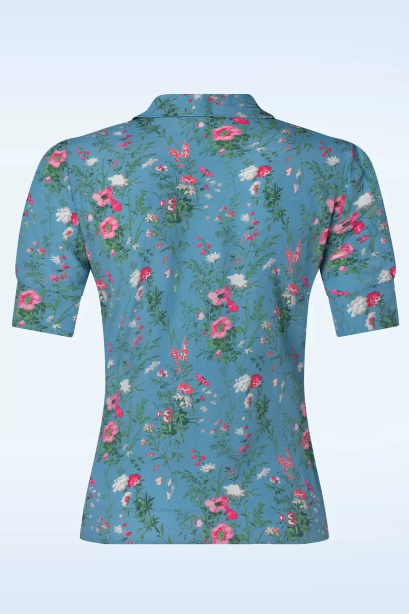 Best Sale Very Cherry Classic Fieldbouquet Bluse In Blau