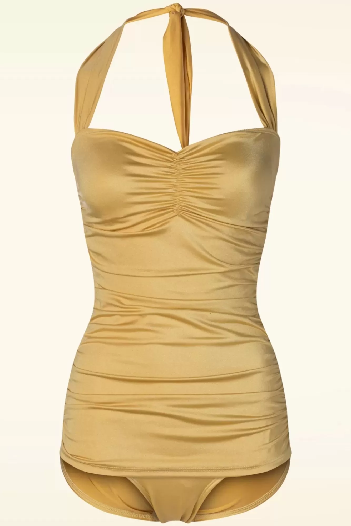 Sale Esther Williams Classic Fifties One Piece Badeanzug In Gold