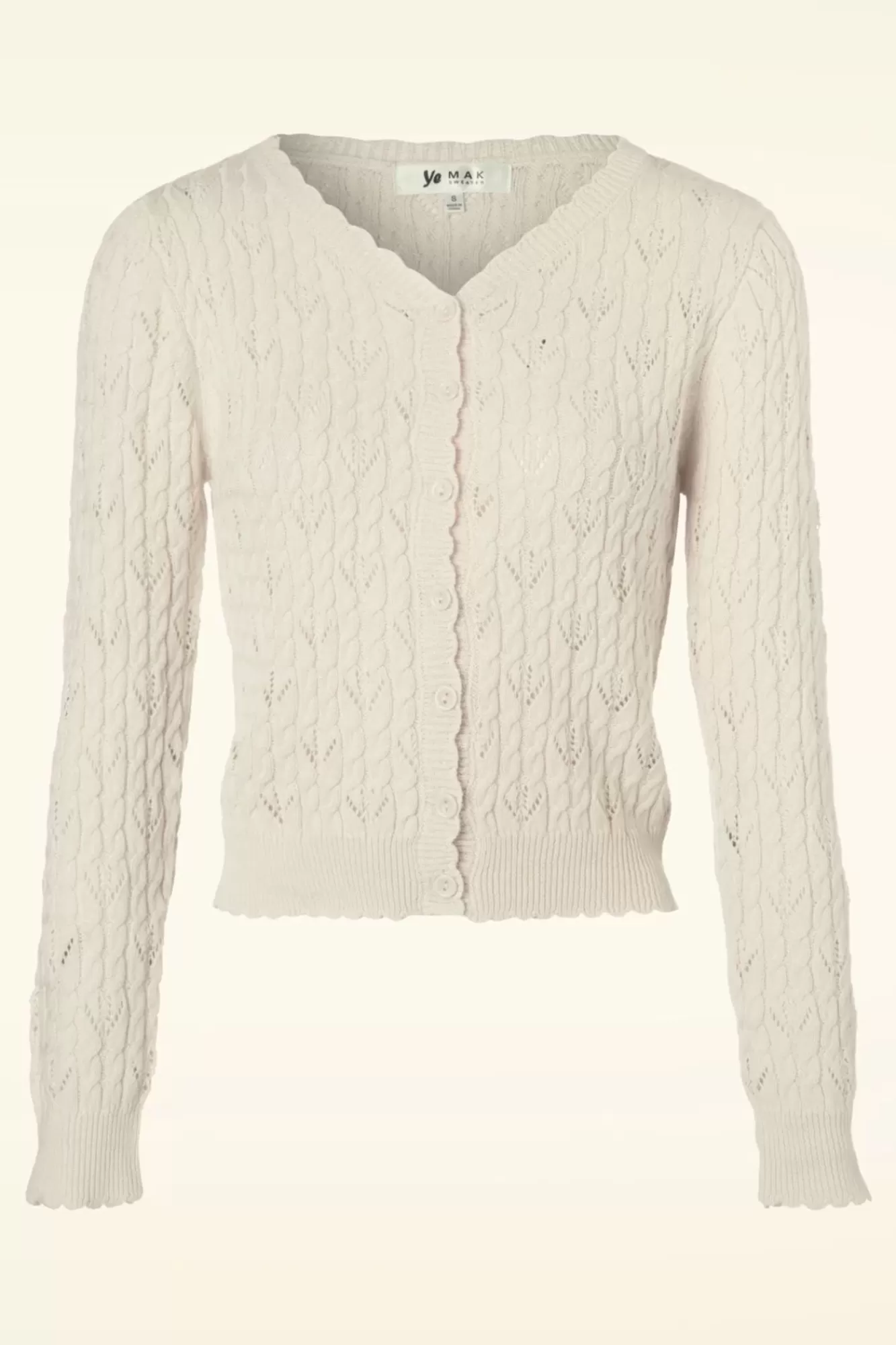 Discount Mak Sweater Claudia Cardigan In Elfenbein