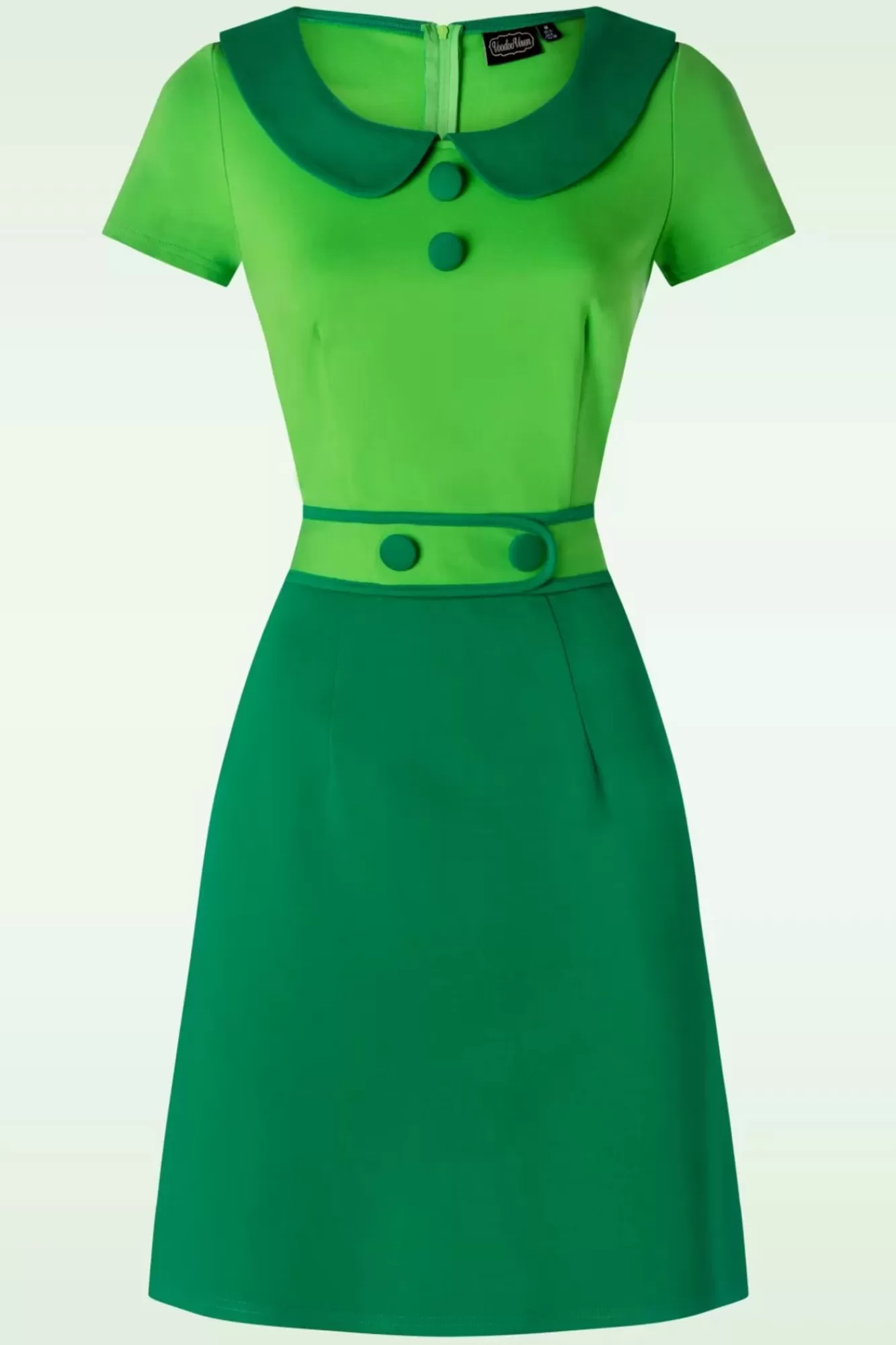 Best Vixen Collard Mod Kleid In Grun