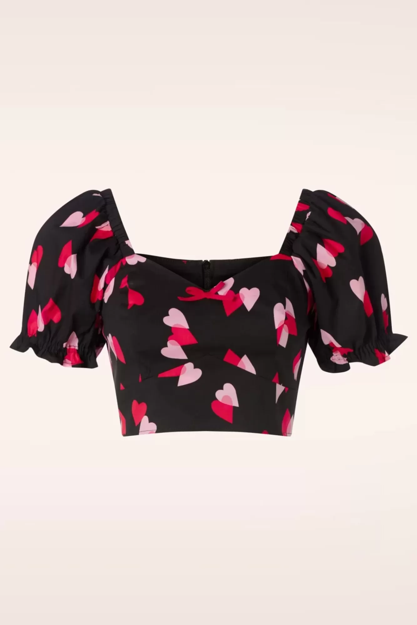 Fashion Bunny Confetti Crop Top In Schwarz