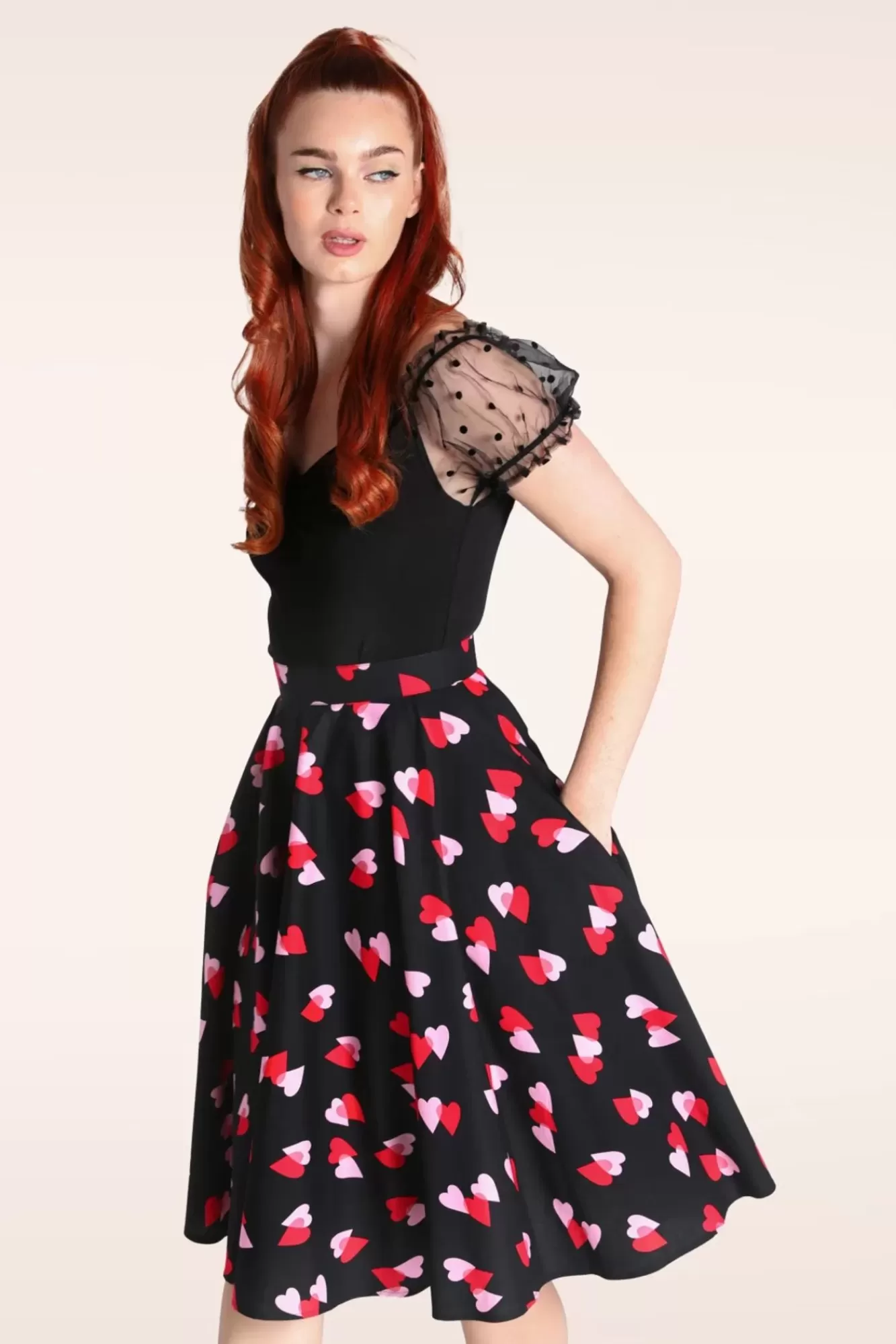 Fashion Bunny Confetti Swing Rock In Schwarz