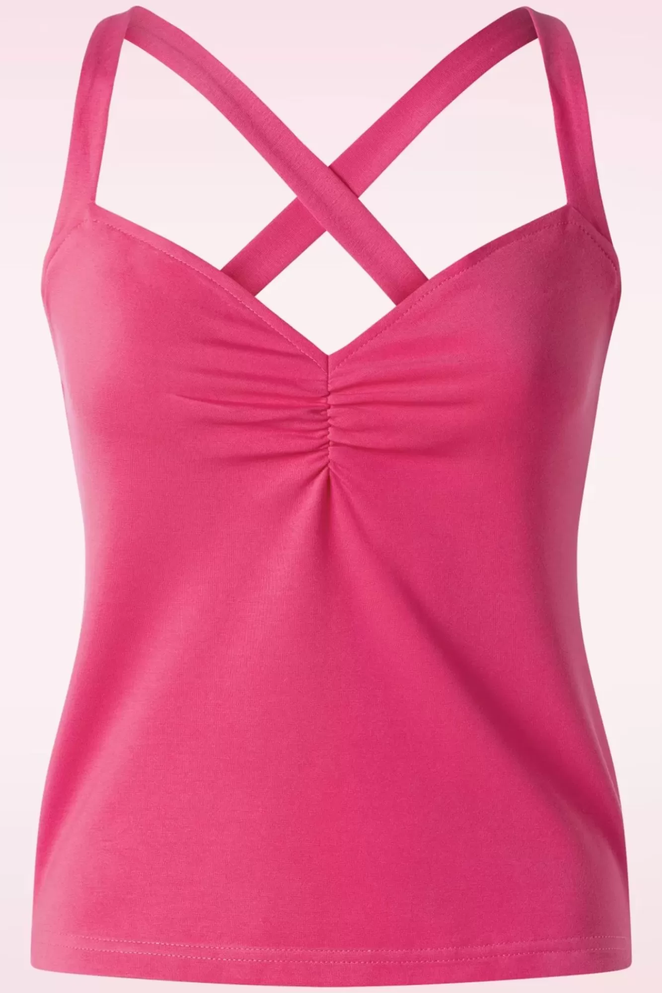 Clearance Vixen Cross Back Top In Fuchsia