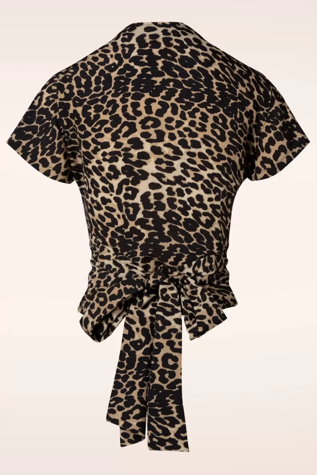 Cheap Rock N Romance Darla Wickelbluse Mit Kurzen Armeln In Leopard