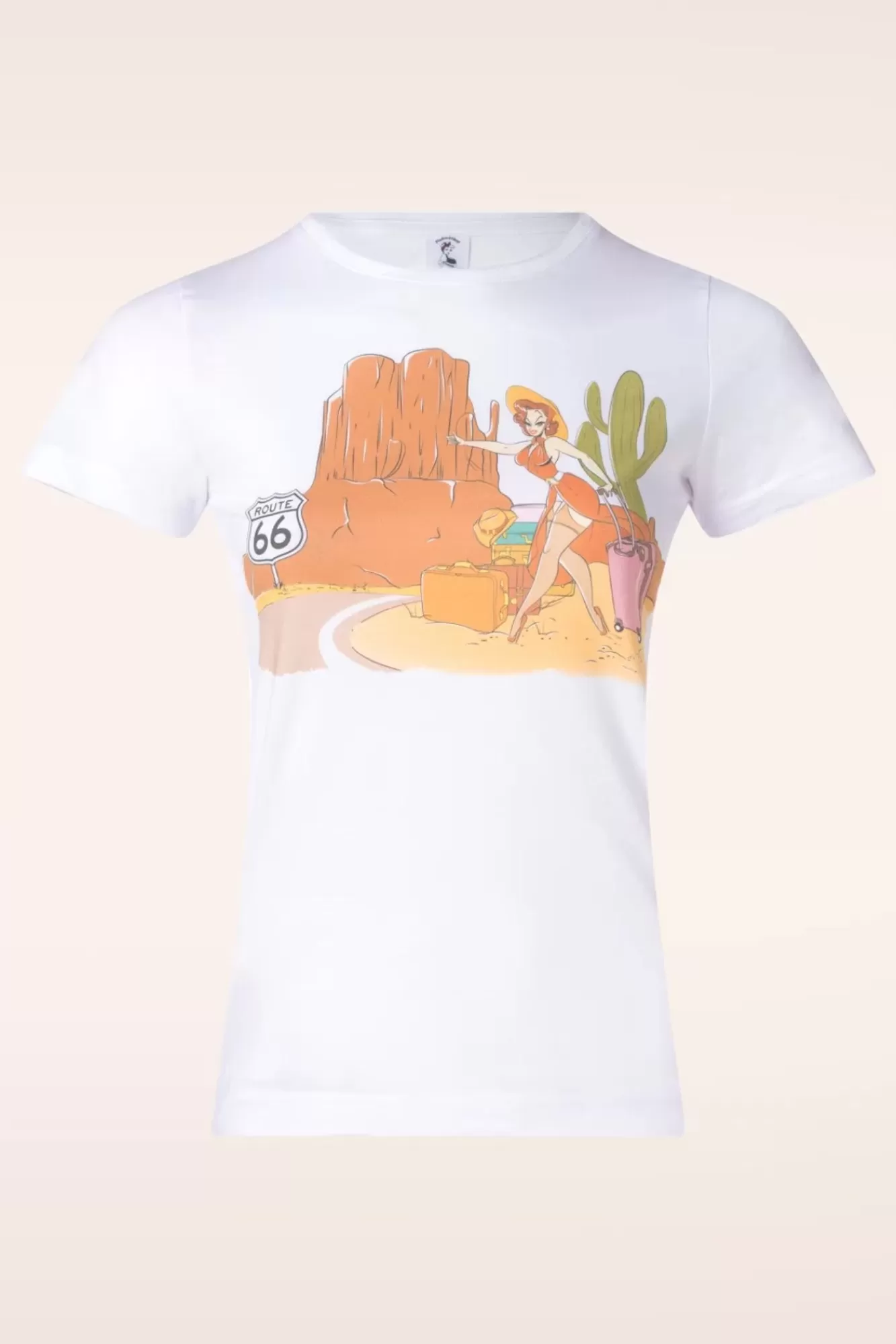 Online PinRock Das Traveller T-Shirt In Weis