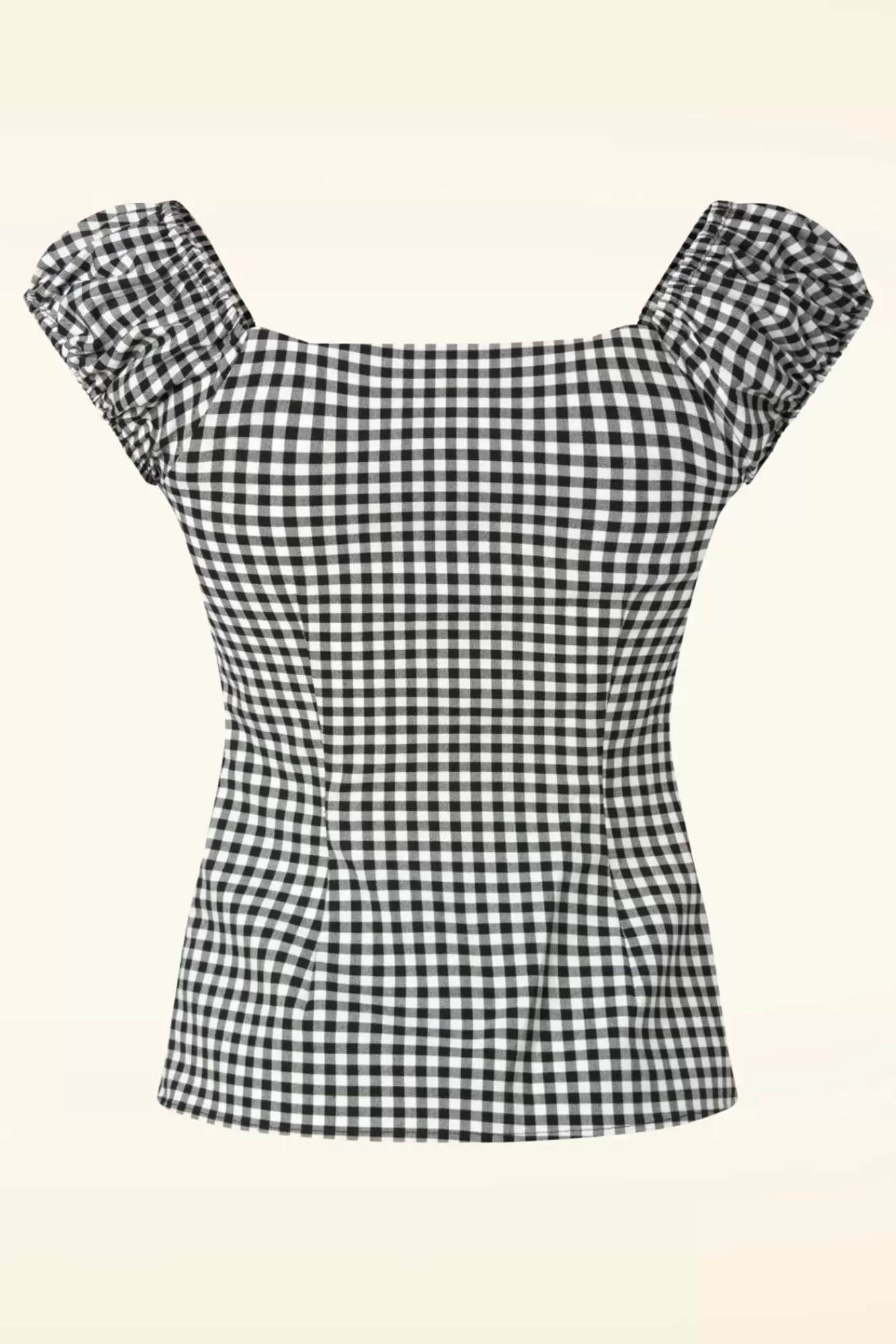 Best Collectif Clothing Dolores Gingham Top In Schwarz Und Weis