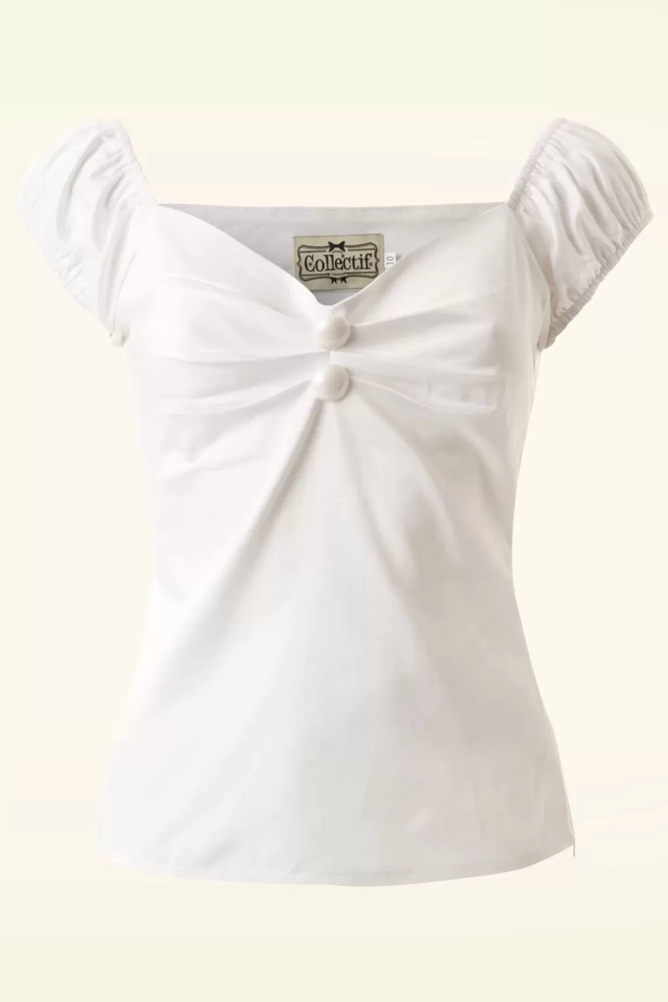 Cheap Collectif Clothing Dolores Top Carmen White