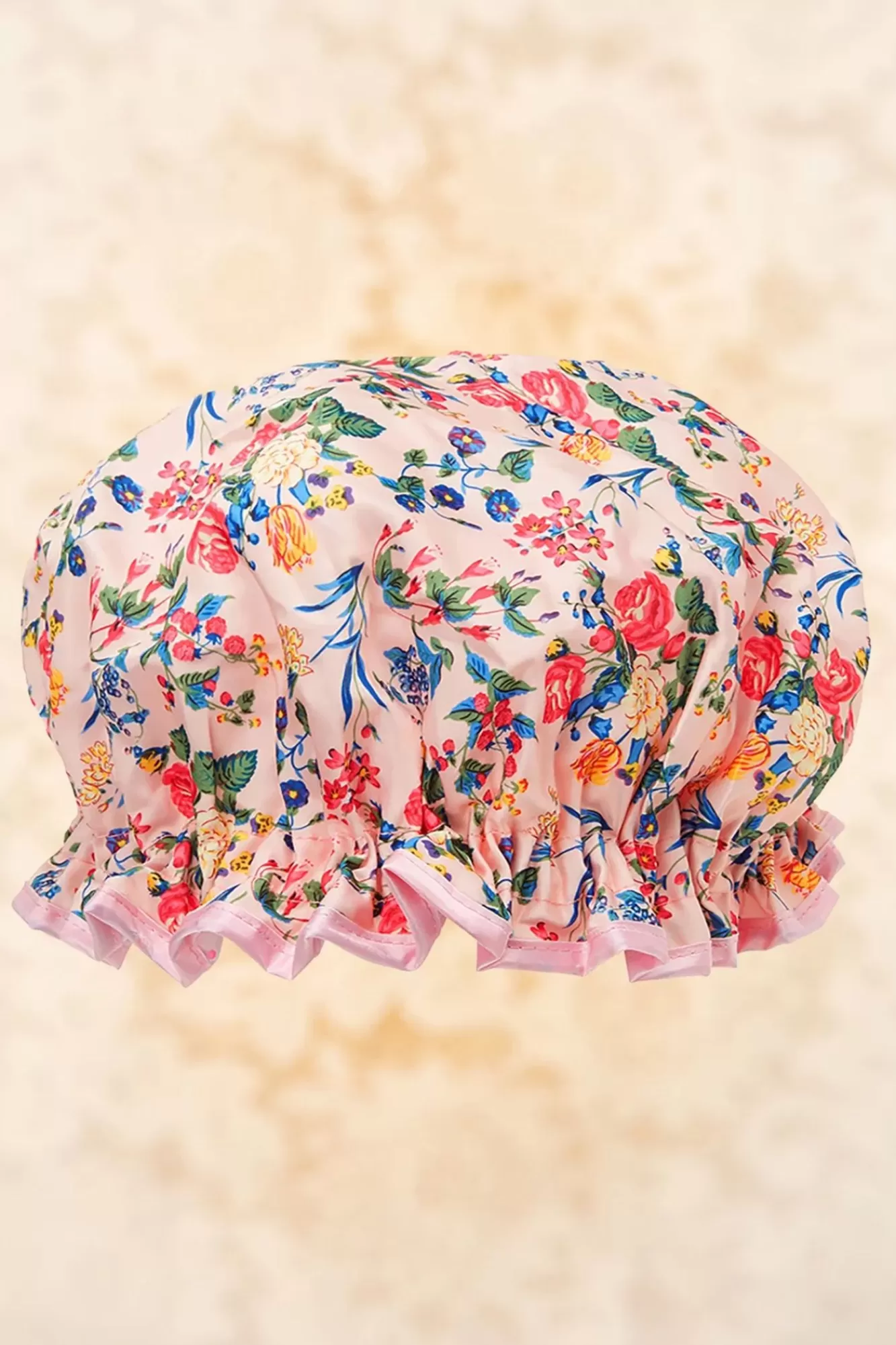 Clearance The Vintage Cosmetic Company Duschhaube In Rosa Blumen