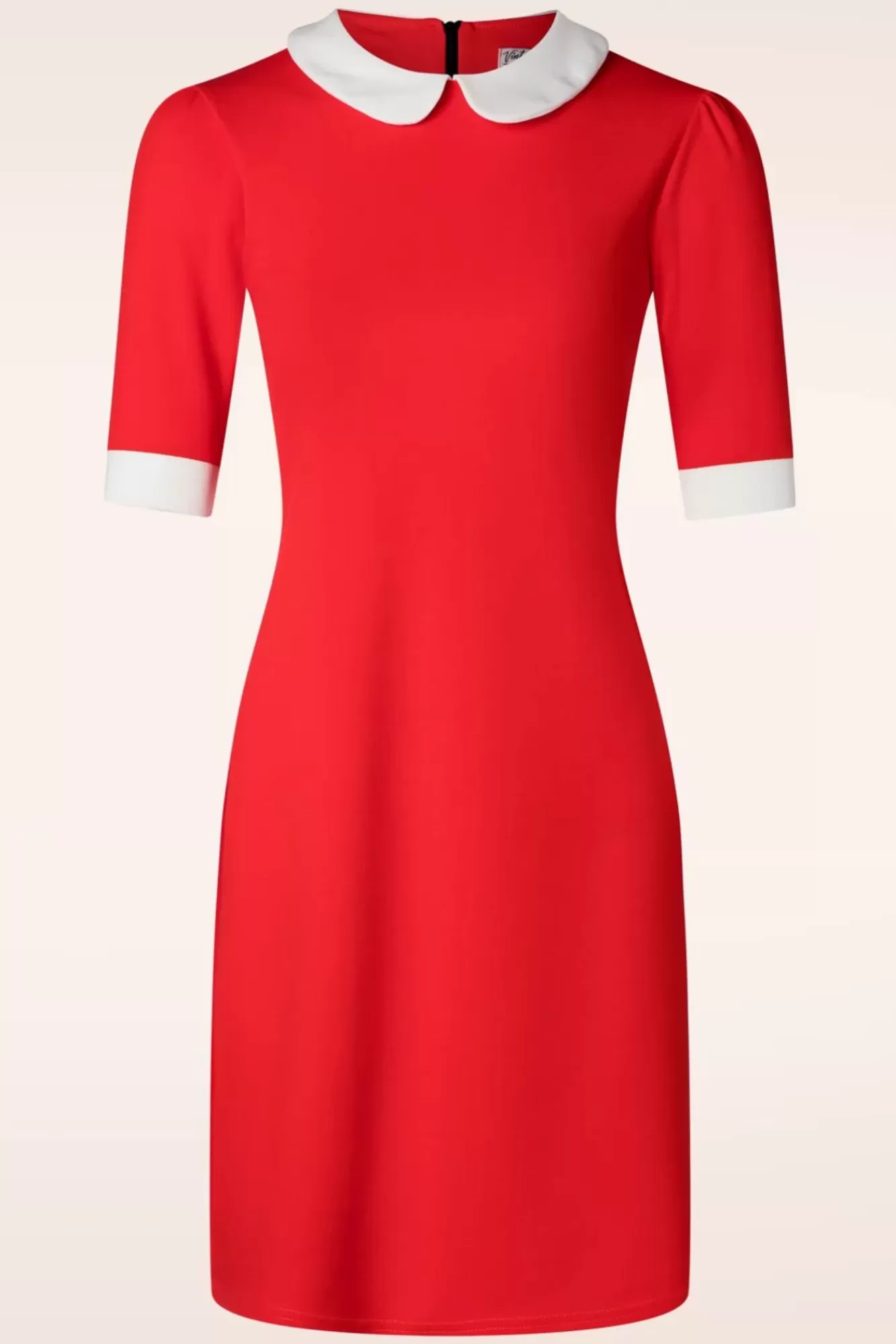 Shop Vintage Chic for Topvintage Ebony Kleid In Oranger Rot