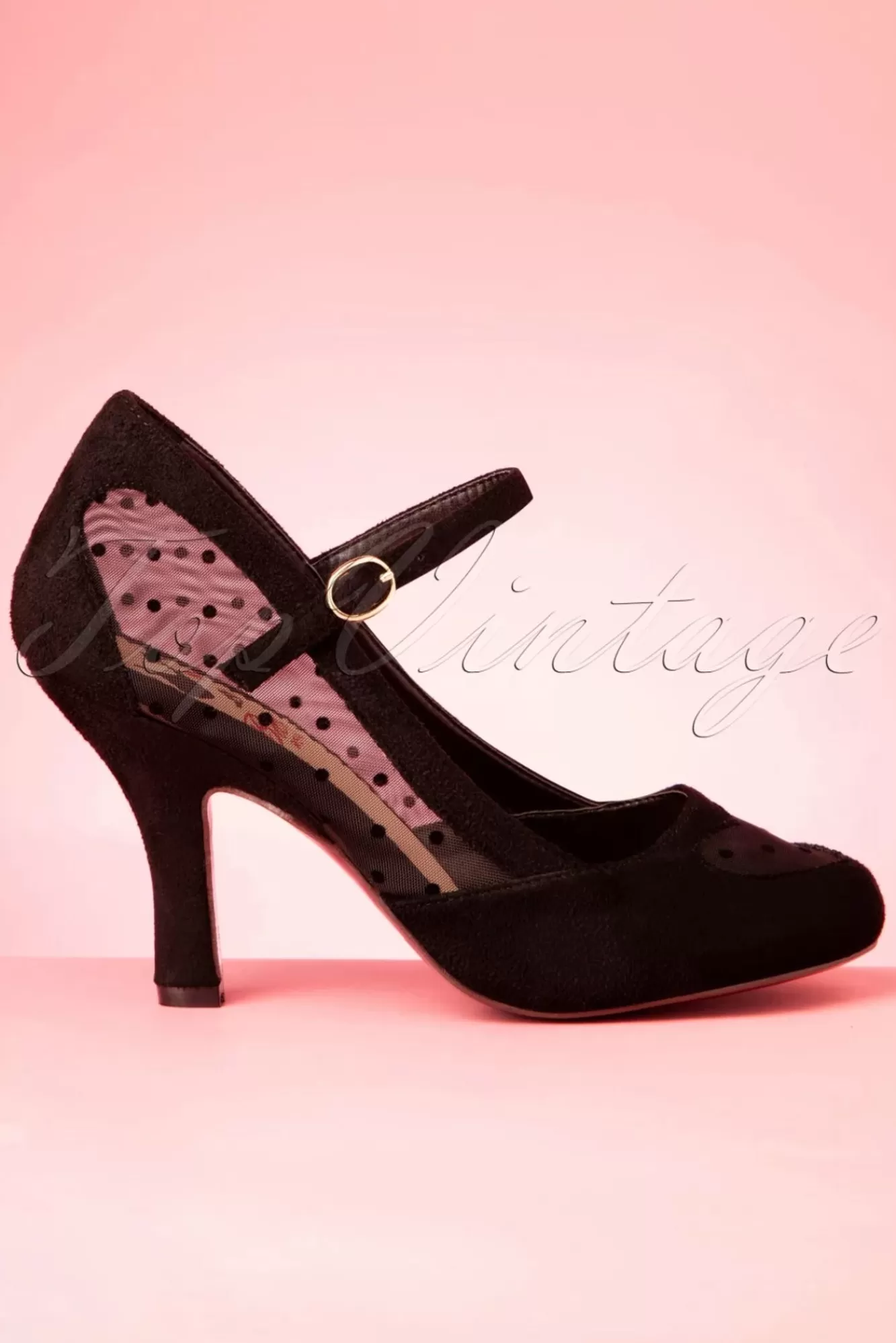 Store Banned Retro Elegante Punkte-Pumps In Schwarz