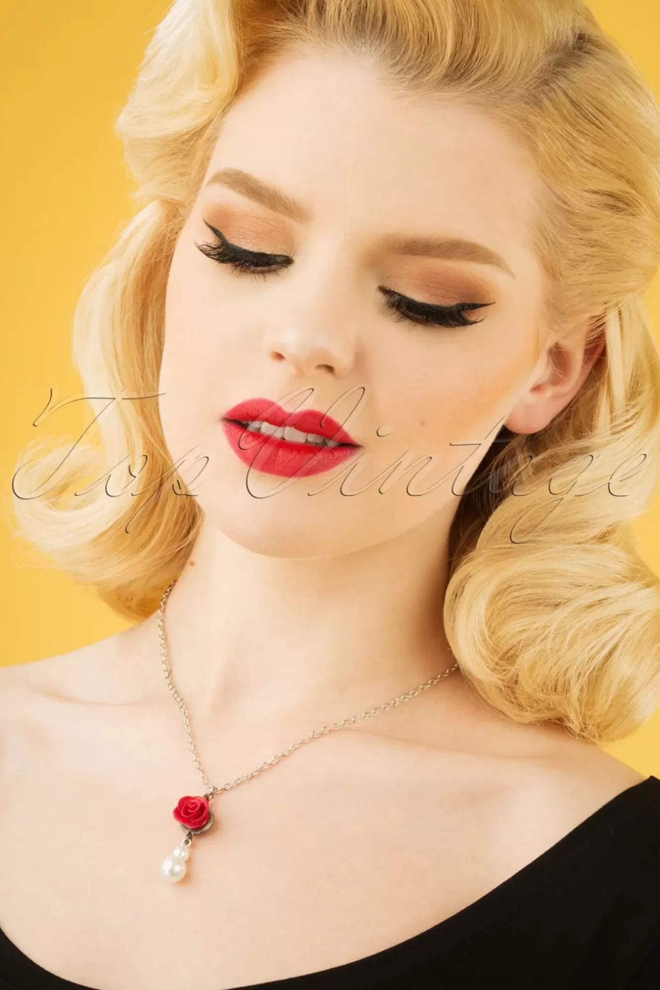 Discount Sweet Cherry Emma Rose Perlenkette In Rot