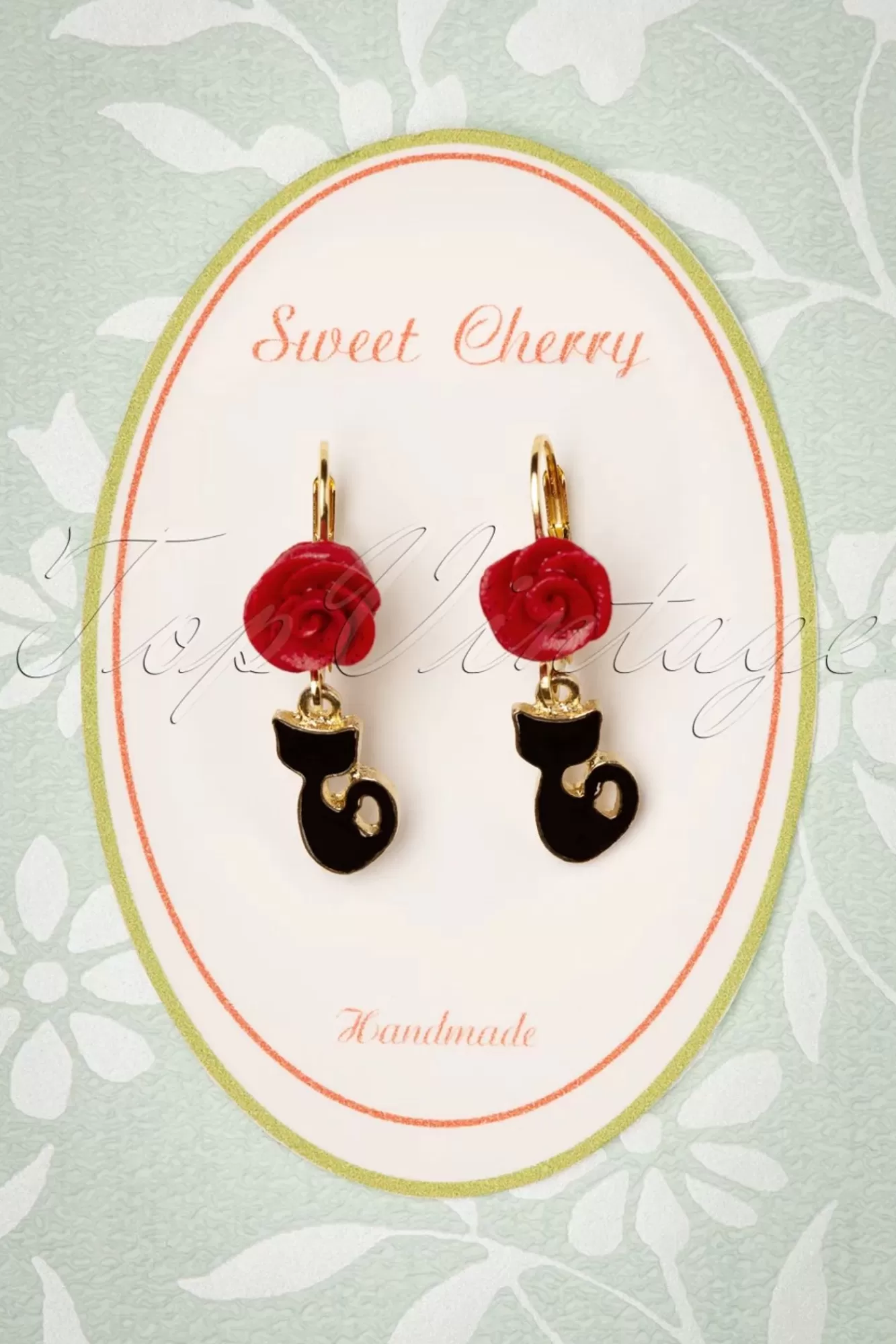 Flash Sale Sweet Cherry Feine Katzenohrringe In Gold