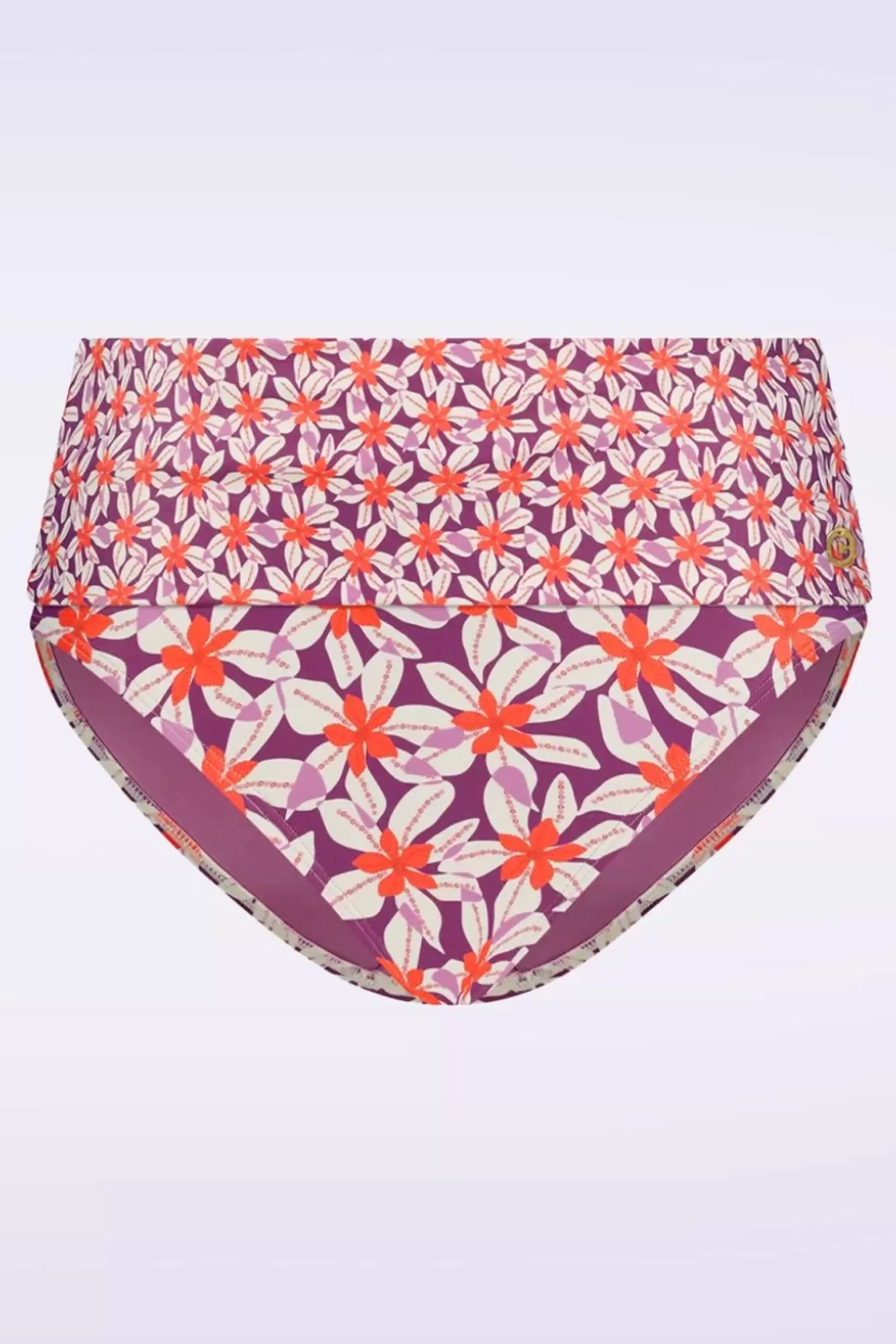 Cheap TC Beach Flipover-Bikinihose „Summer Flowers" In Lila