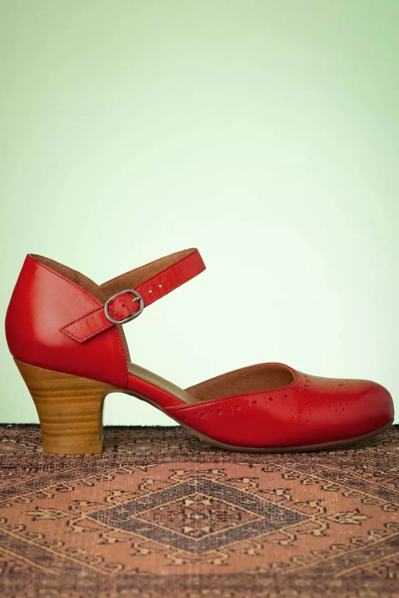 Online Miz Mooz Focus Leder Mary Jane Pumps In Scharlachrot