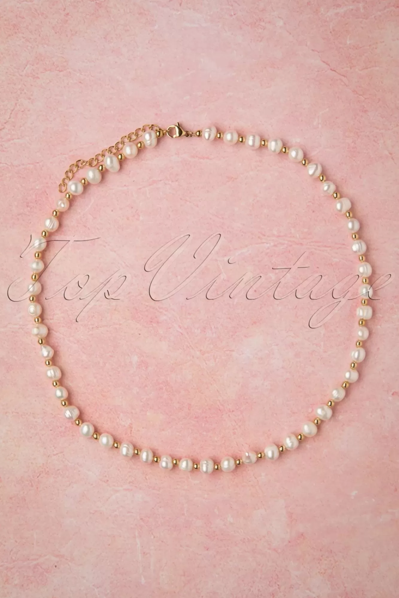 Online Topvintage Boutique Collection Give Me Pearls Halskette In Gold Und Elfenbein