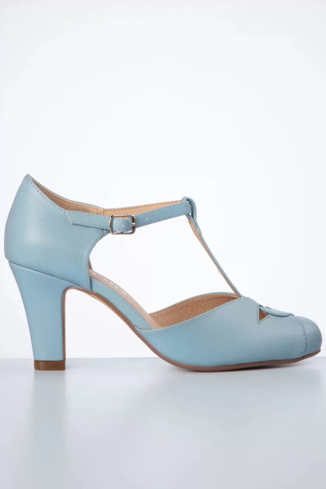 Fashion Chelsea Crew Glinda Pumps Mit T-Strap In Sanftem Blau