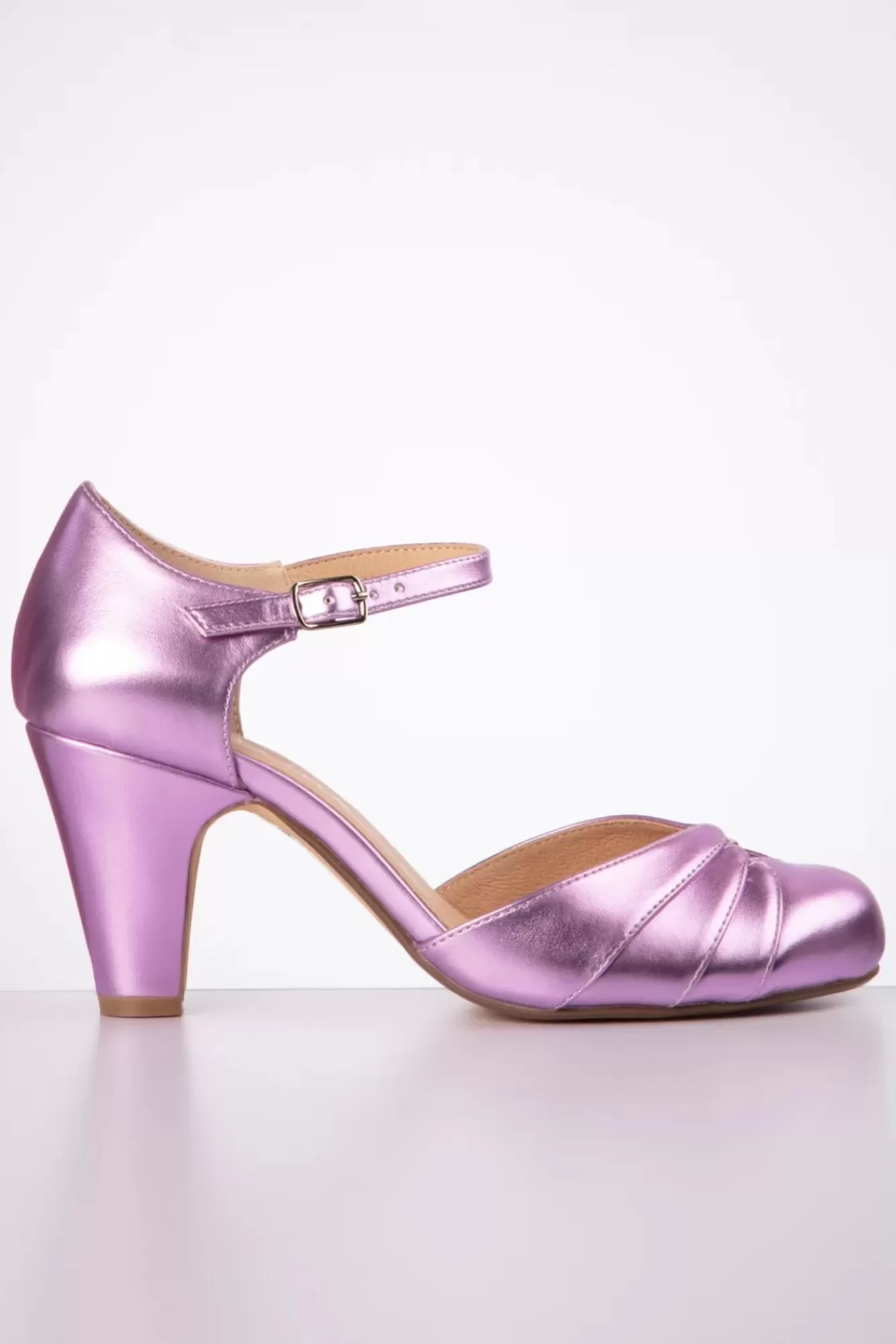 Sale Chelsea Crew Goldie Mary Jane Pumps In Lila Metallic