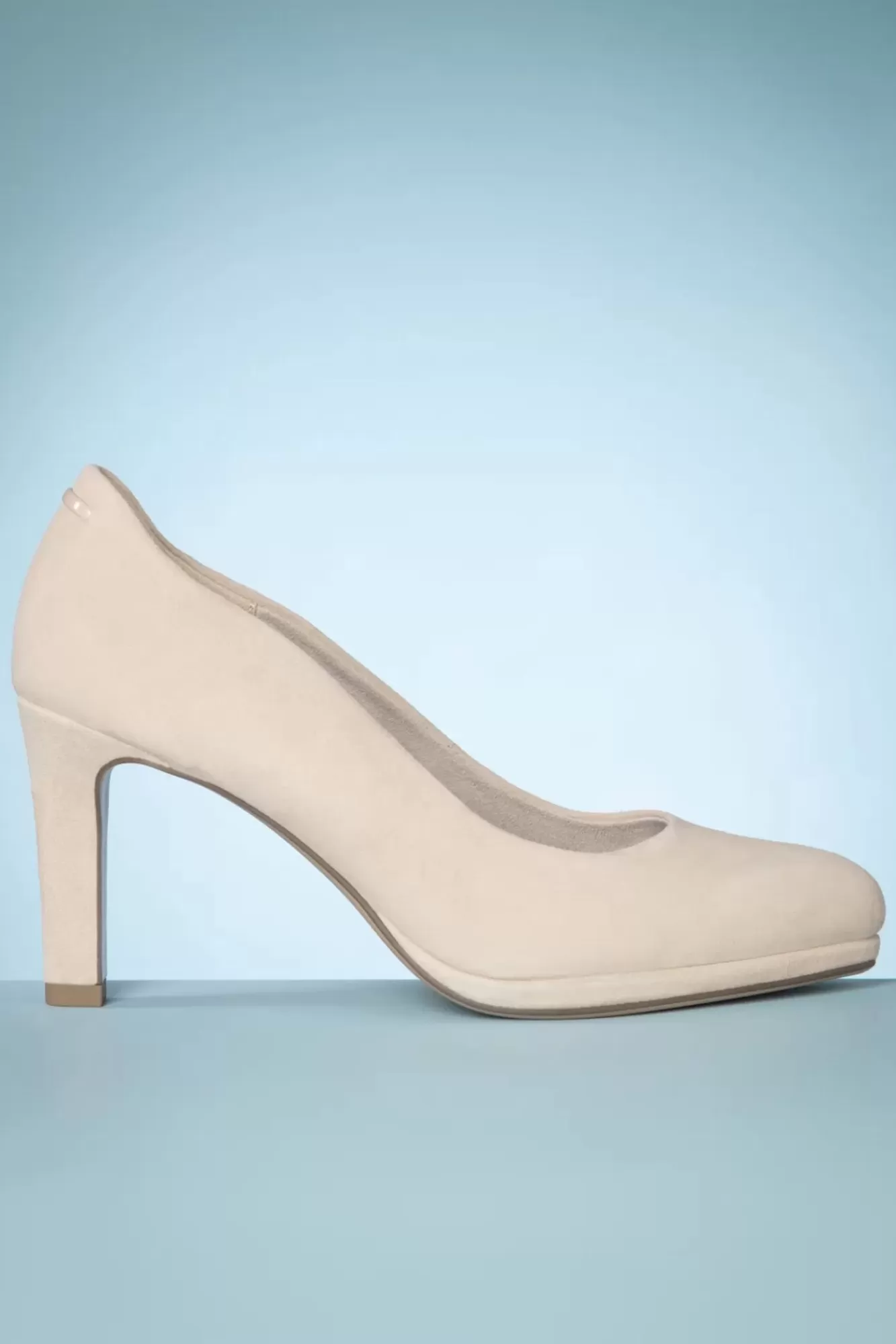 Fashion Tamaris Grazia Pumps Aus Wildleder In Hafermilchbeige