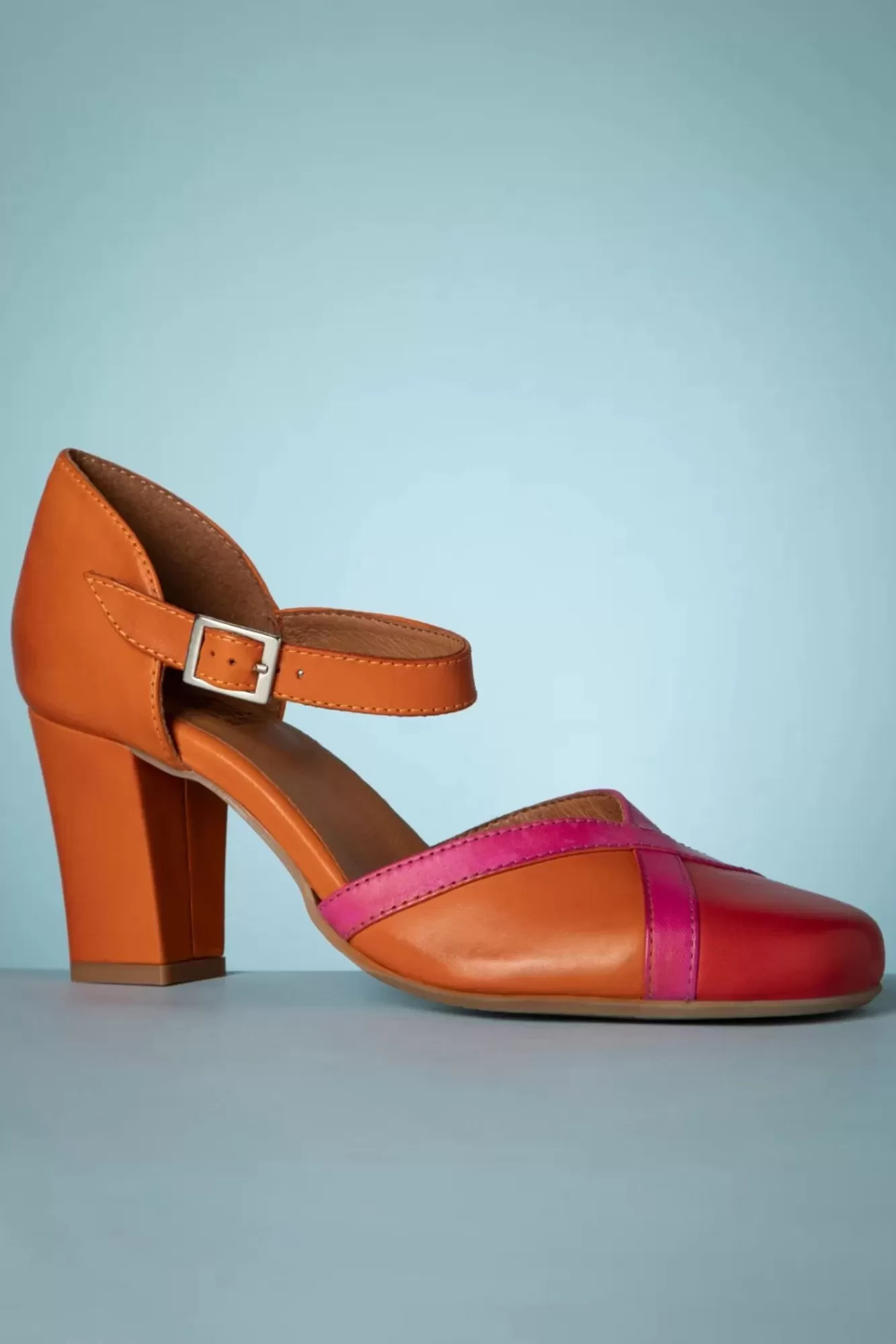 Clearance Miz Mooz Hedwig Mary Jane Pumps In Scharlachrot Und Orange