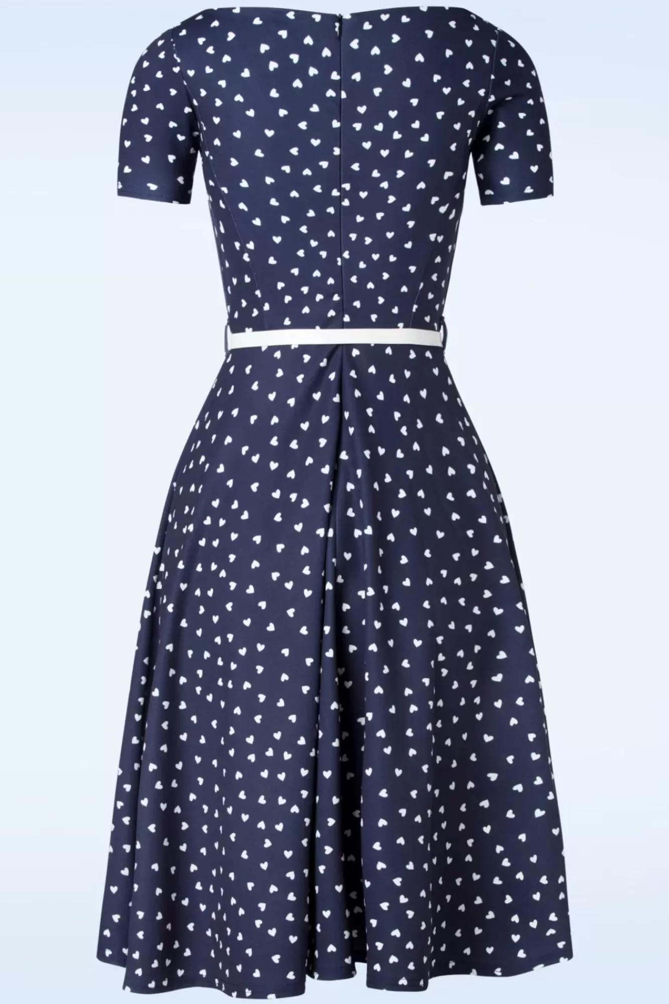 Clearance Vintage Chic for Topvintage Hilly Hearts Swing Kleid In Navy