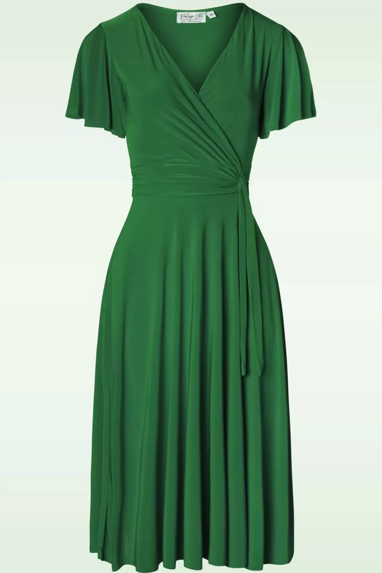 Shop Vintage Chic for Topvintage Irene Uberkreuztes Swingkleid In Grun