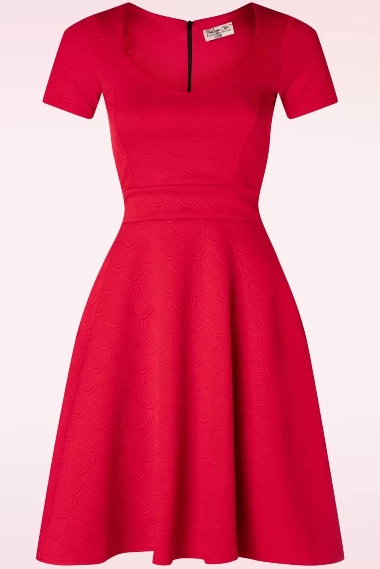 Best Sale Vintage Chic for Topvintage Jenna Jacquard Kleid In Rot