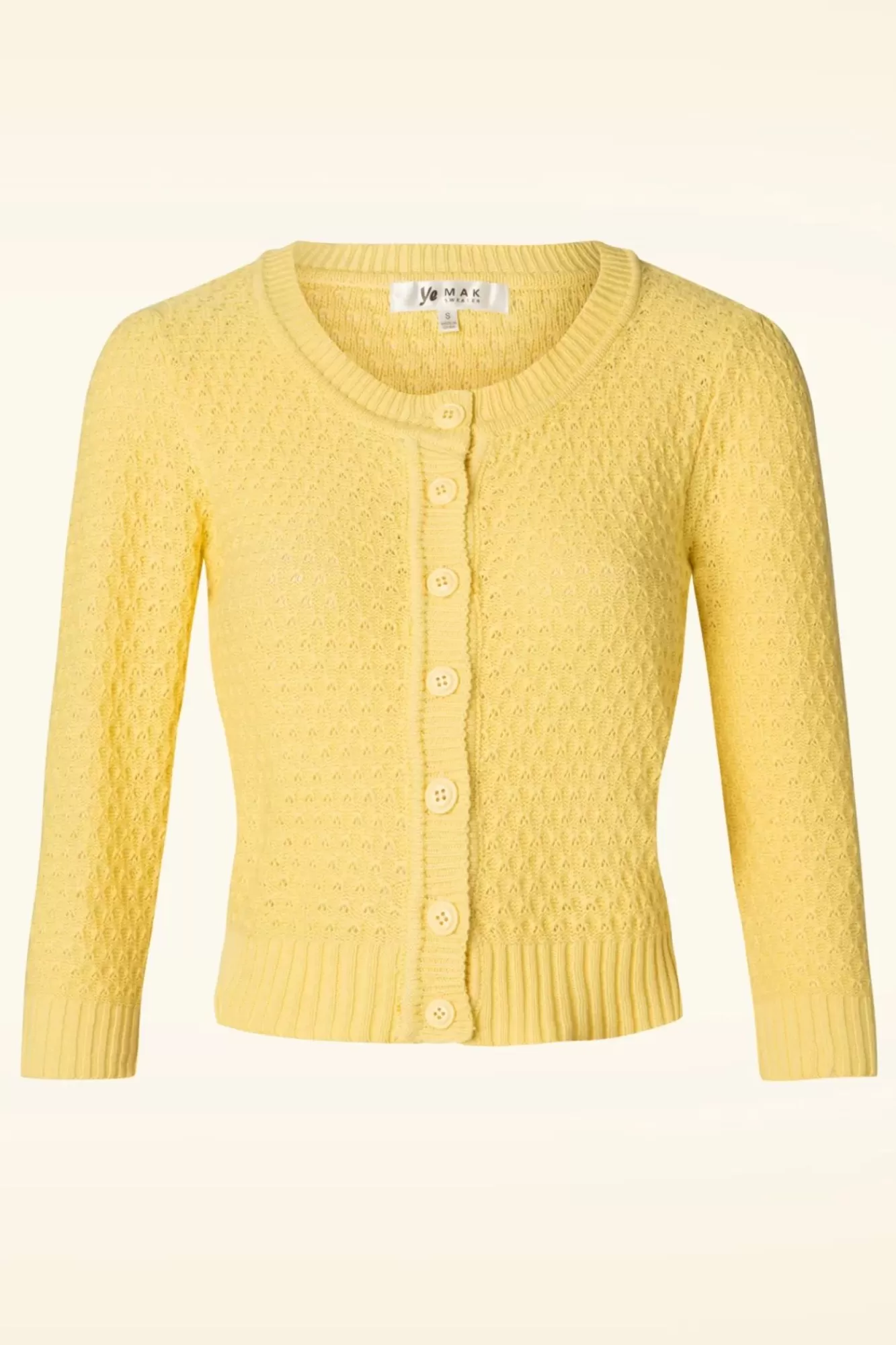 Best Mak Sweater Jennie Cardigan In Babygelb