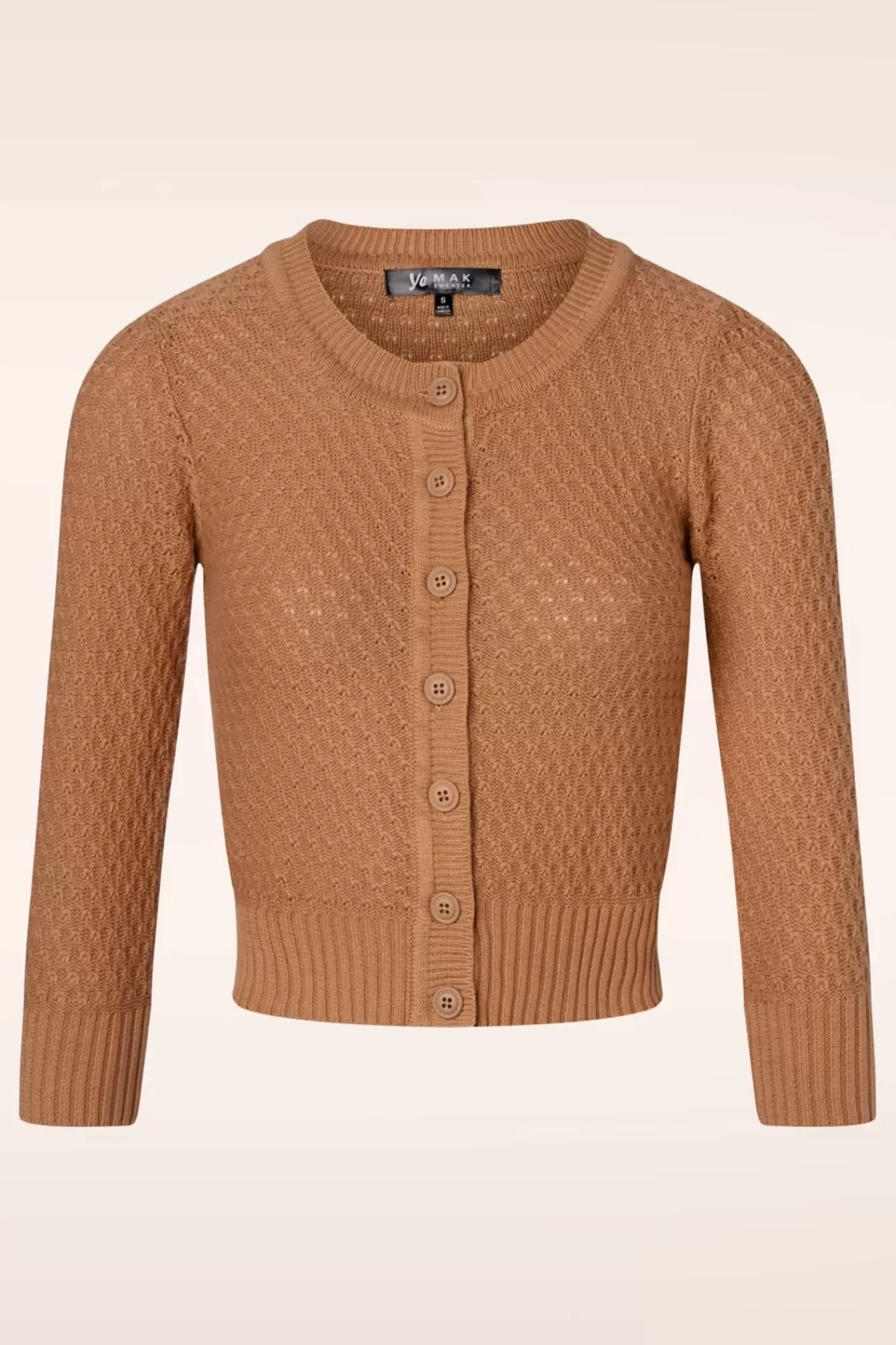 Cheap Mak Sweater Jennie Cardigan In Camel